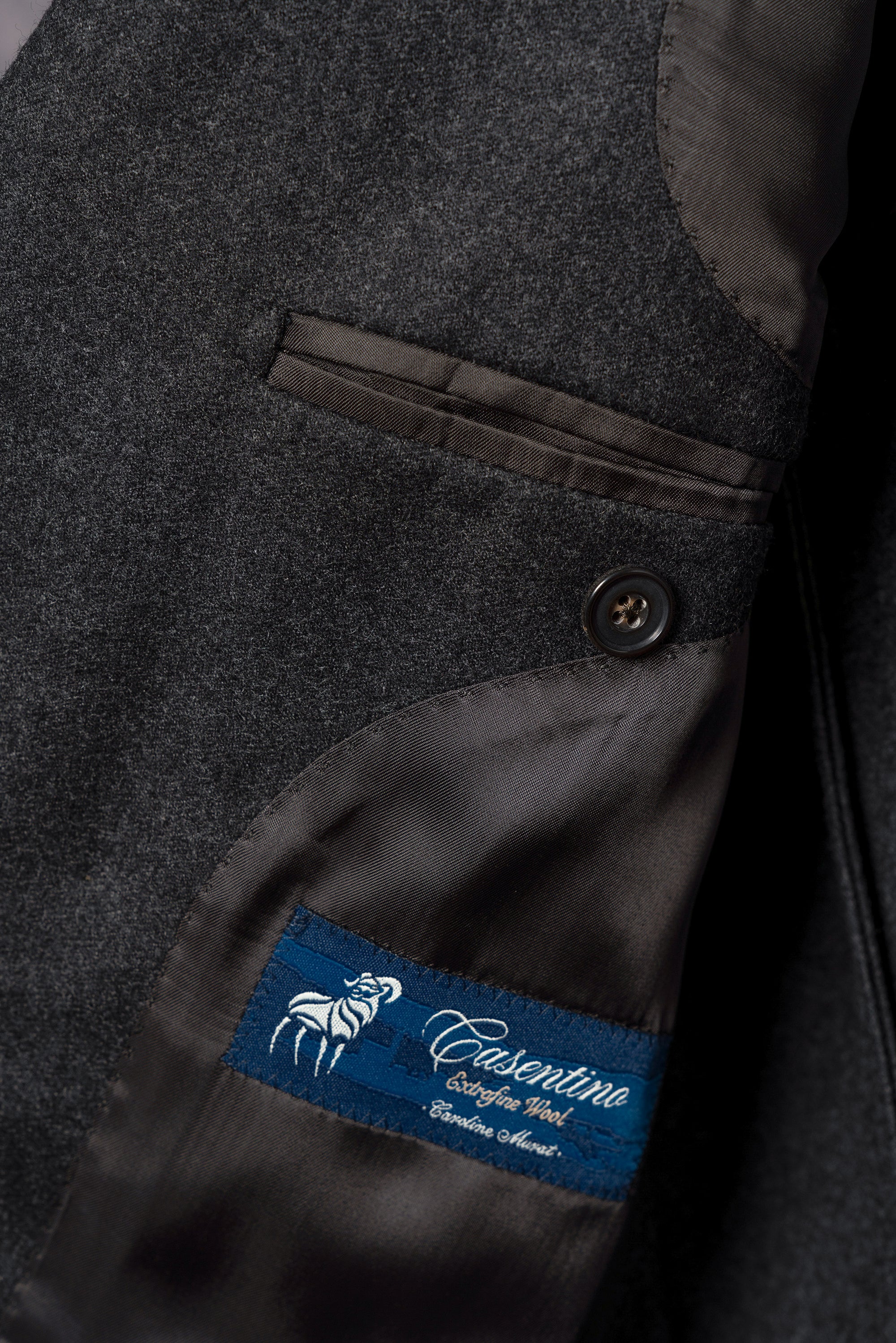 MTO Charcoal Worsted Flannel Suit #17