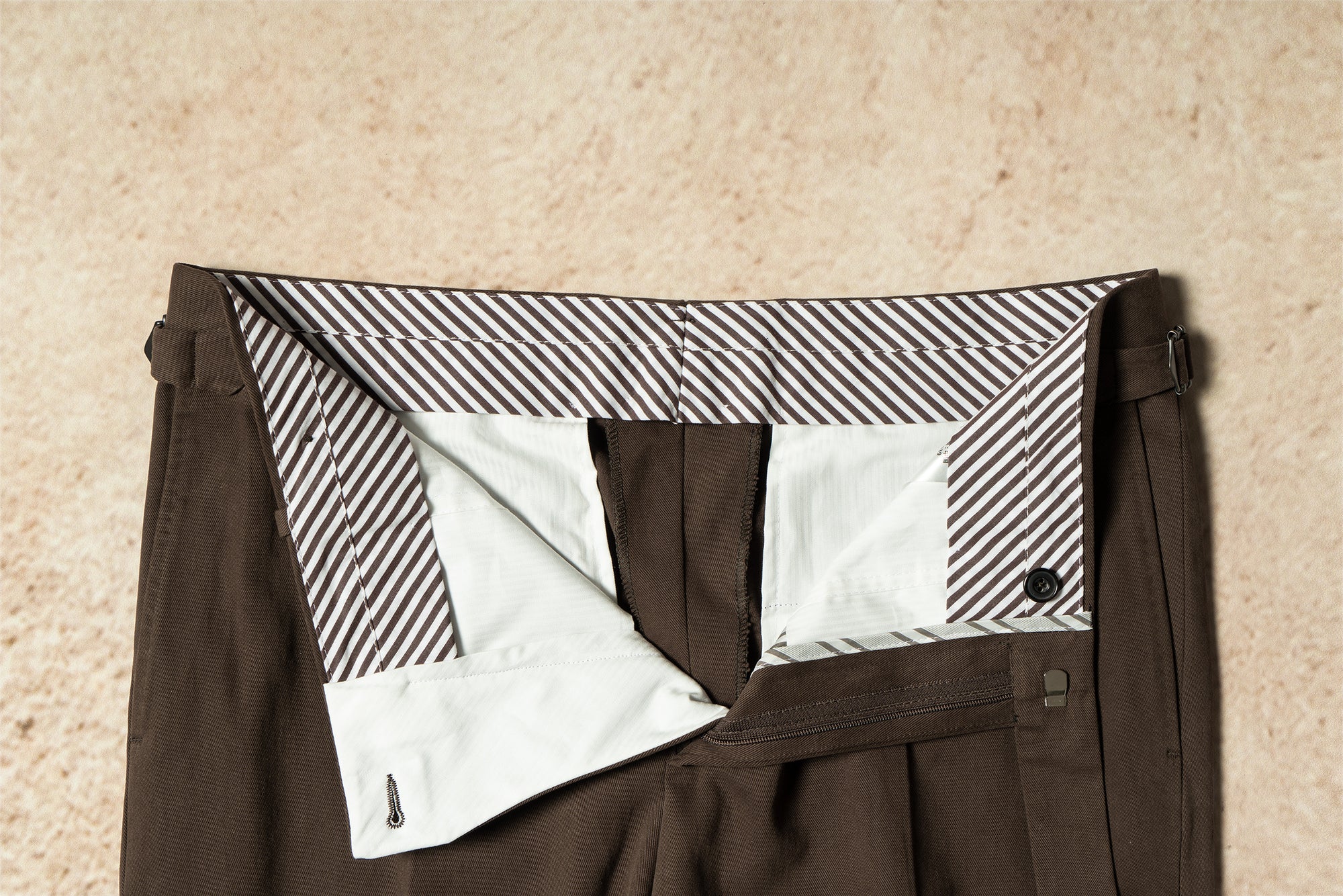 Brown Twill Cotton Trousers #359