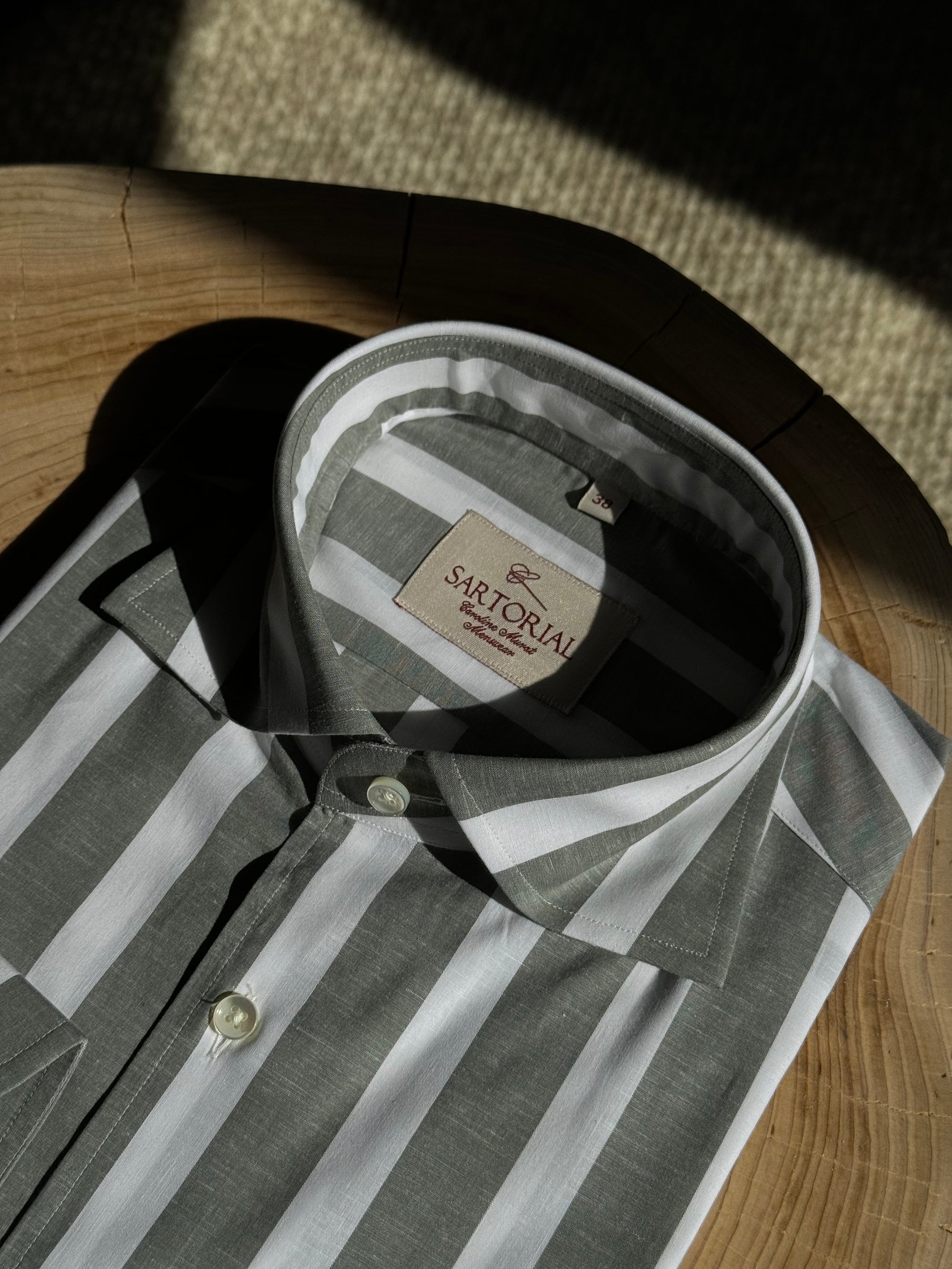 MTO Stipe Cotton Shirt #432 #433