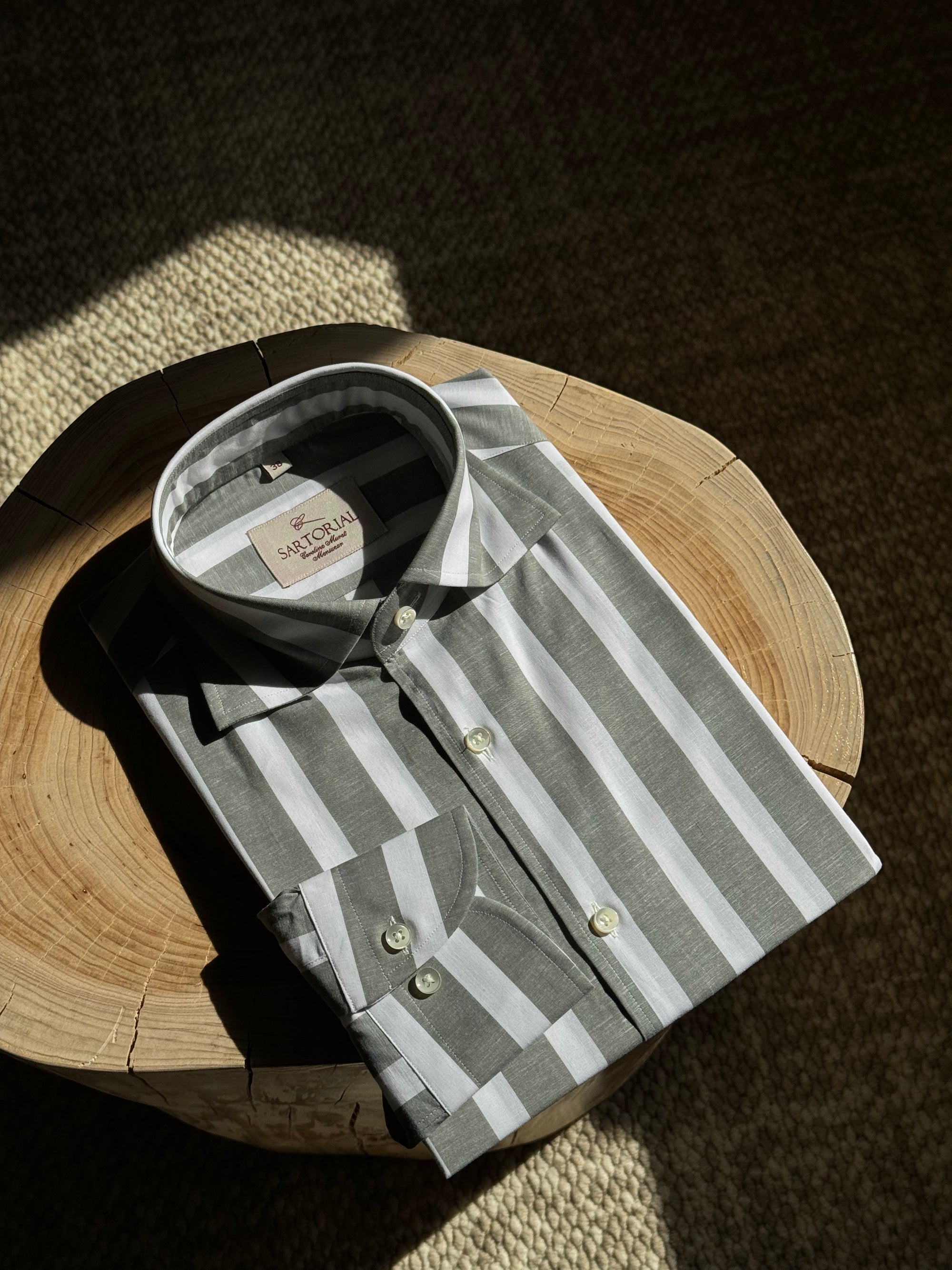 MTO Stipe Cotton Shirt #432 #433