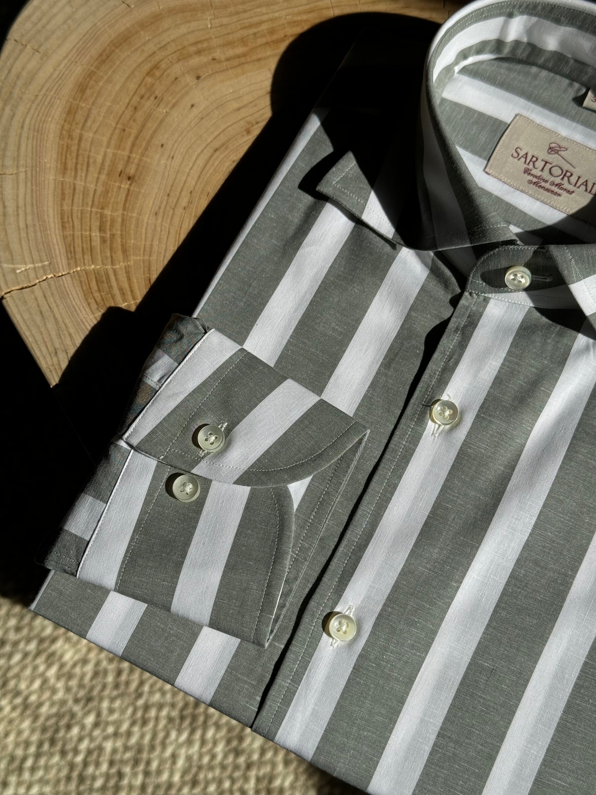 MTO Stipe Cotton Shirt #432 #433