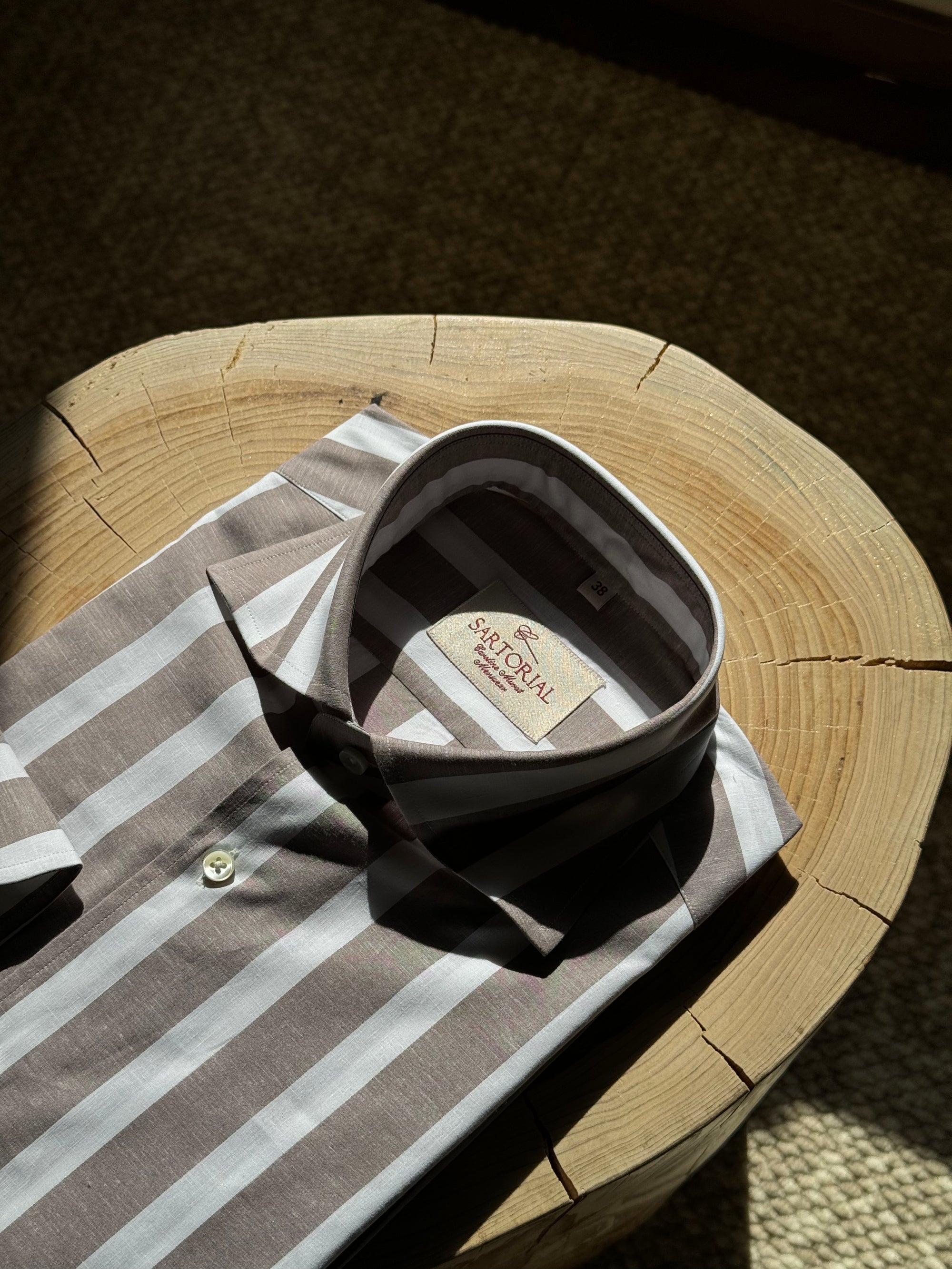 MTO Stipe Cotton Shirt #432 #433
