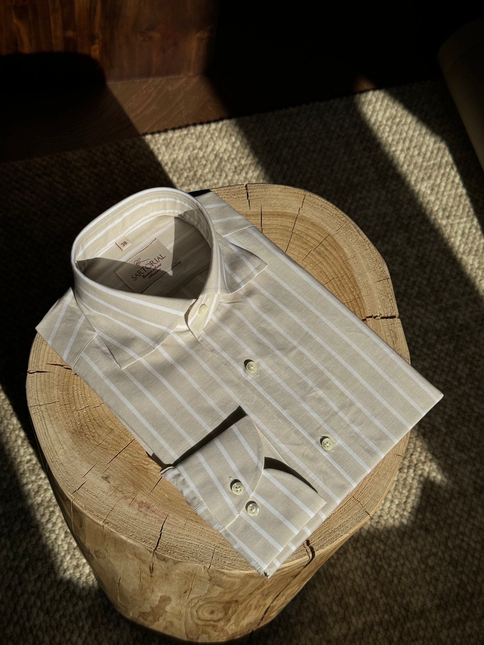 MTO Stipe Cotton Linen Shirt #420 #423