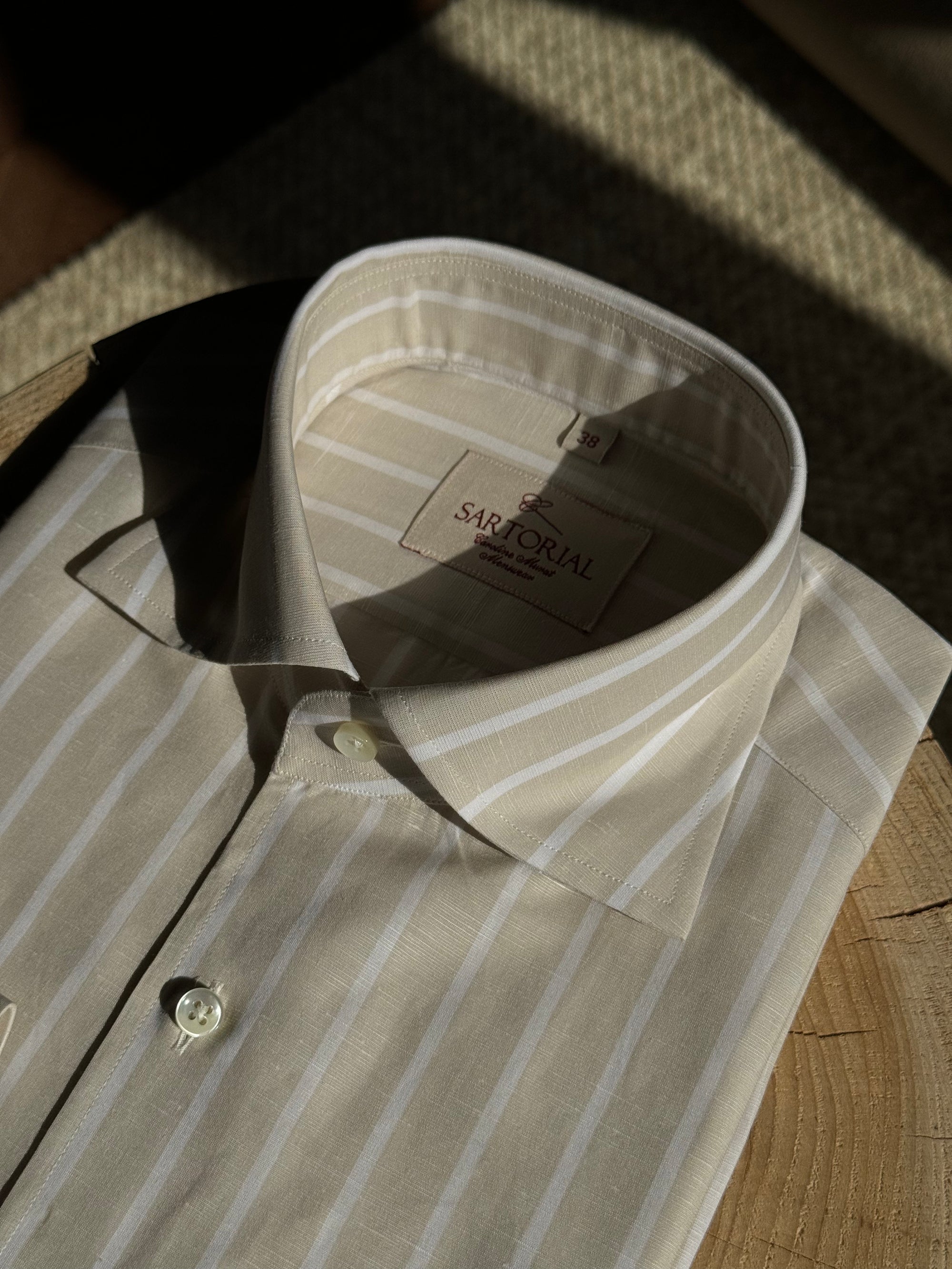 MTO Stipe Cotton Linen Shirt #420 #423