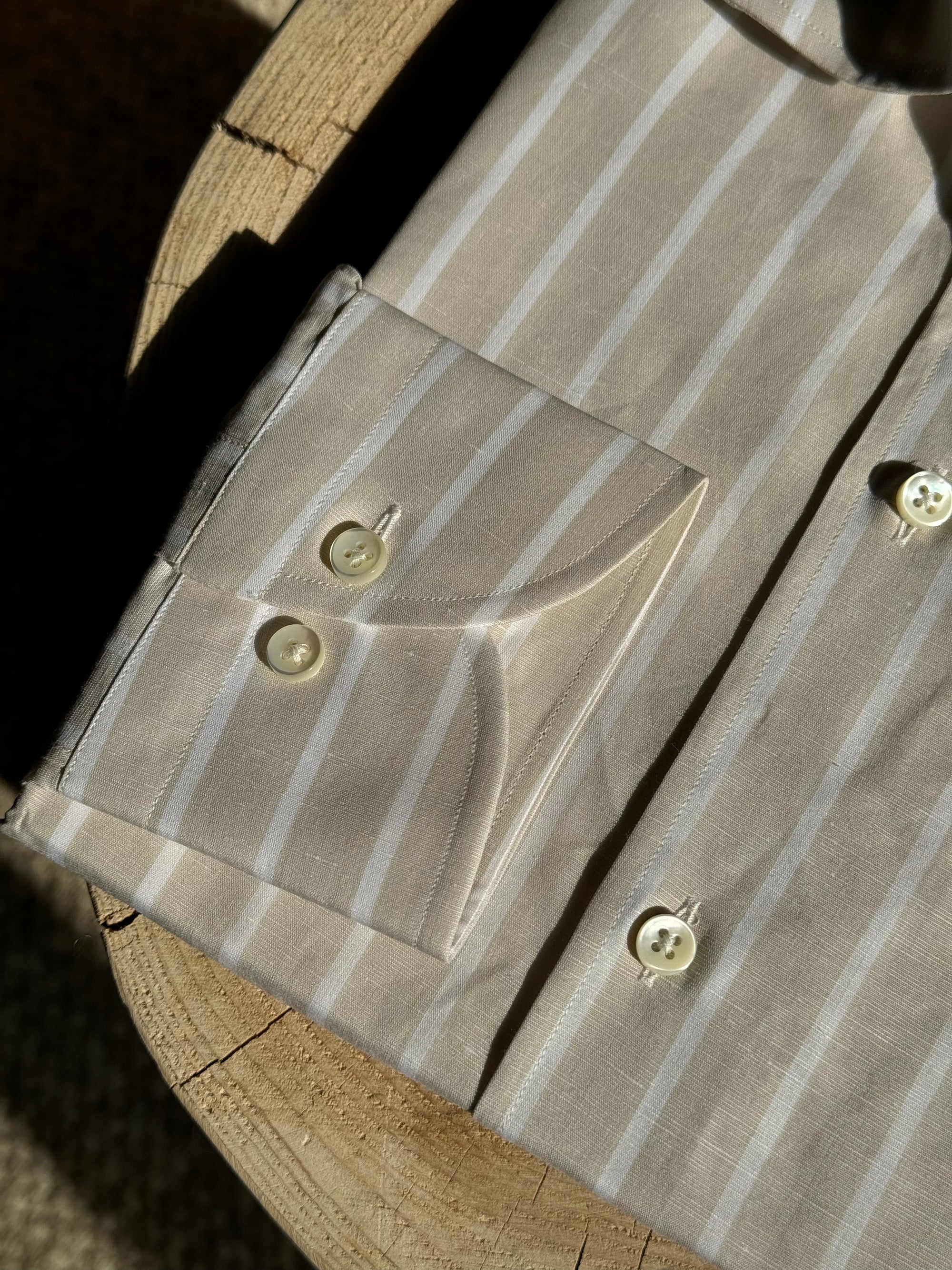 MTO Stipe Cotton Linen Shirt #420 #423