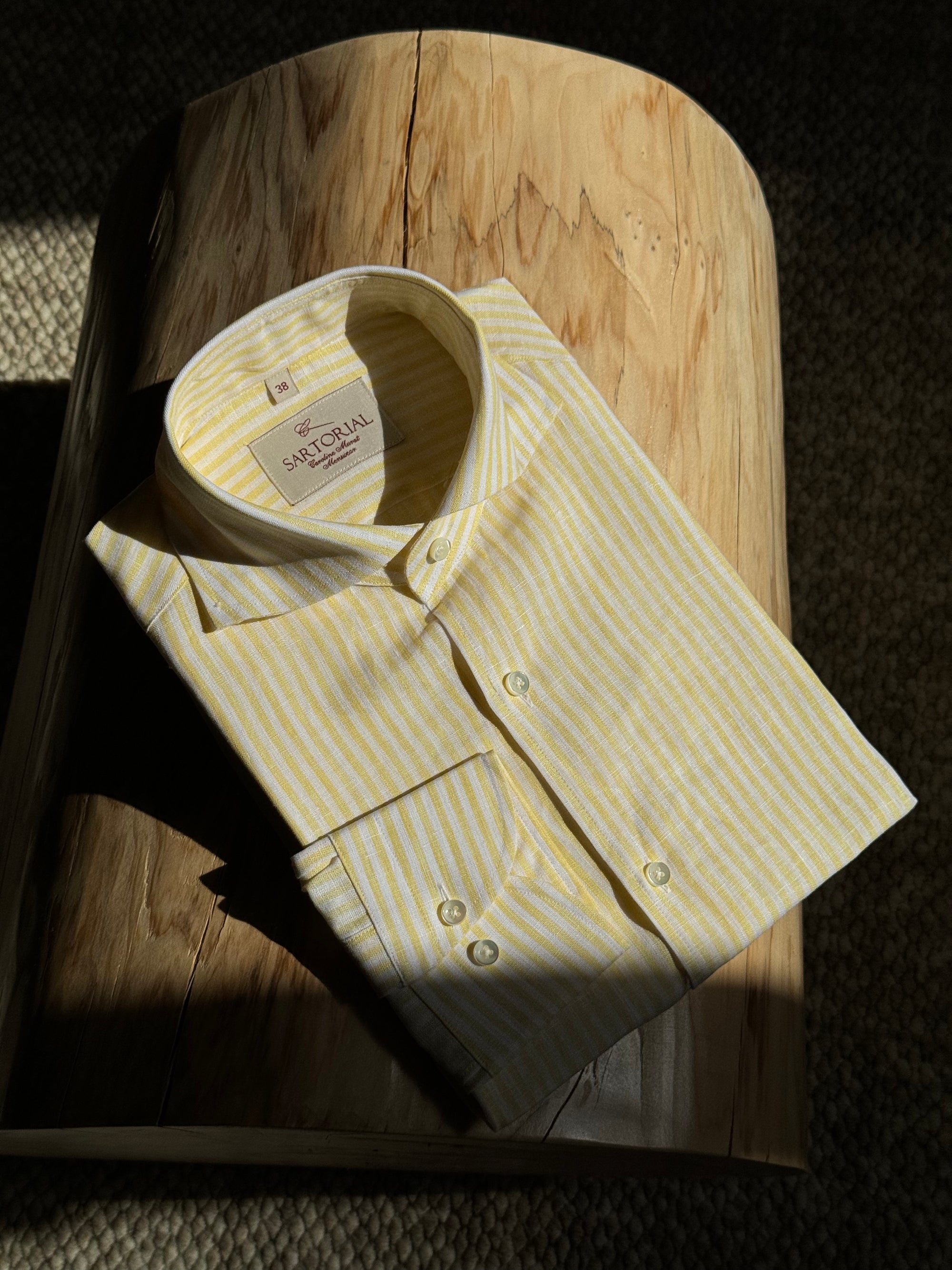 MTO Stipe Cotton Linen Blending Shirt #429 #430