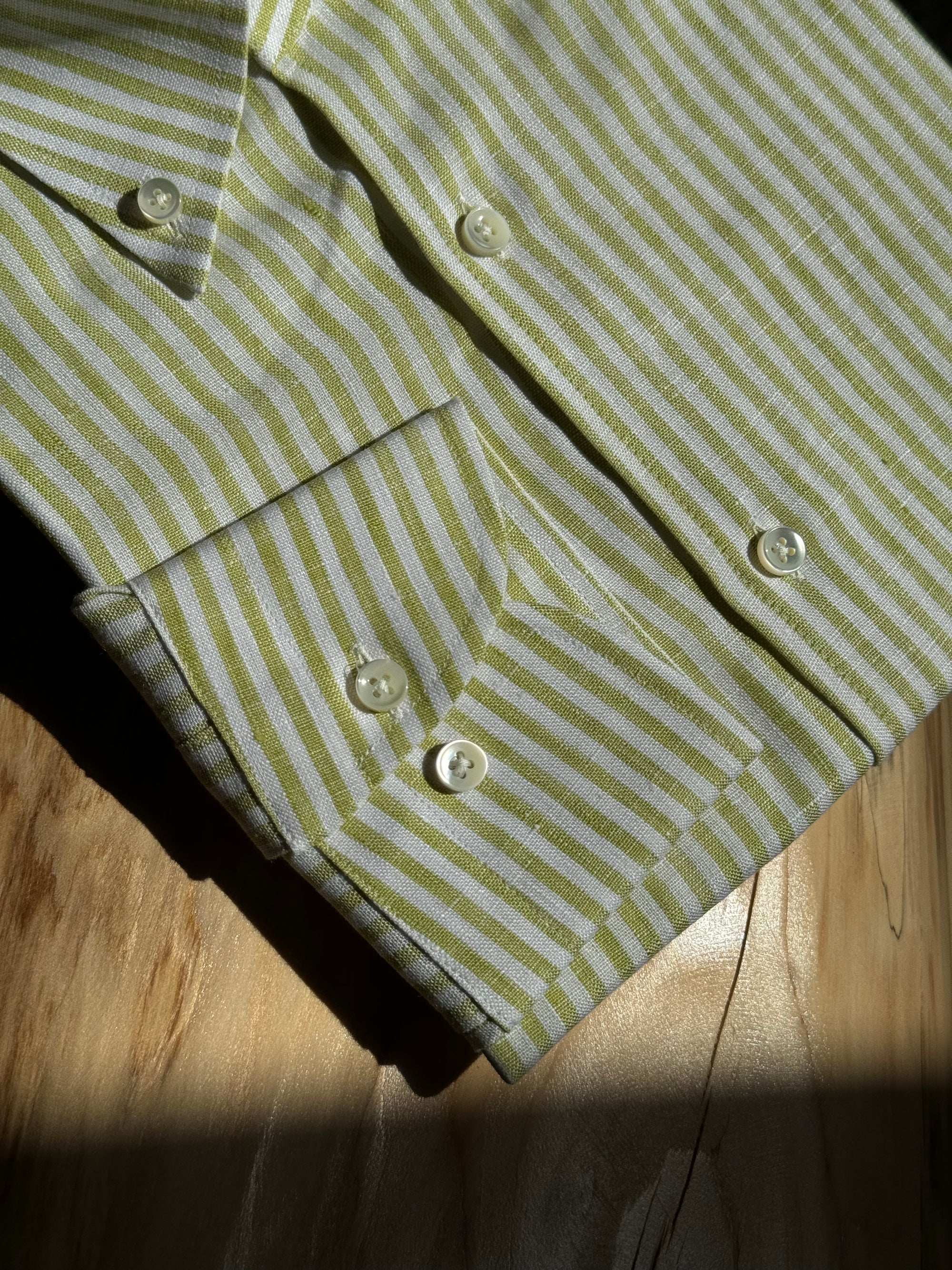 MTO Stipe Cotton Linen Blending Shirt #429 #430