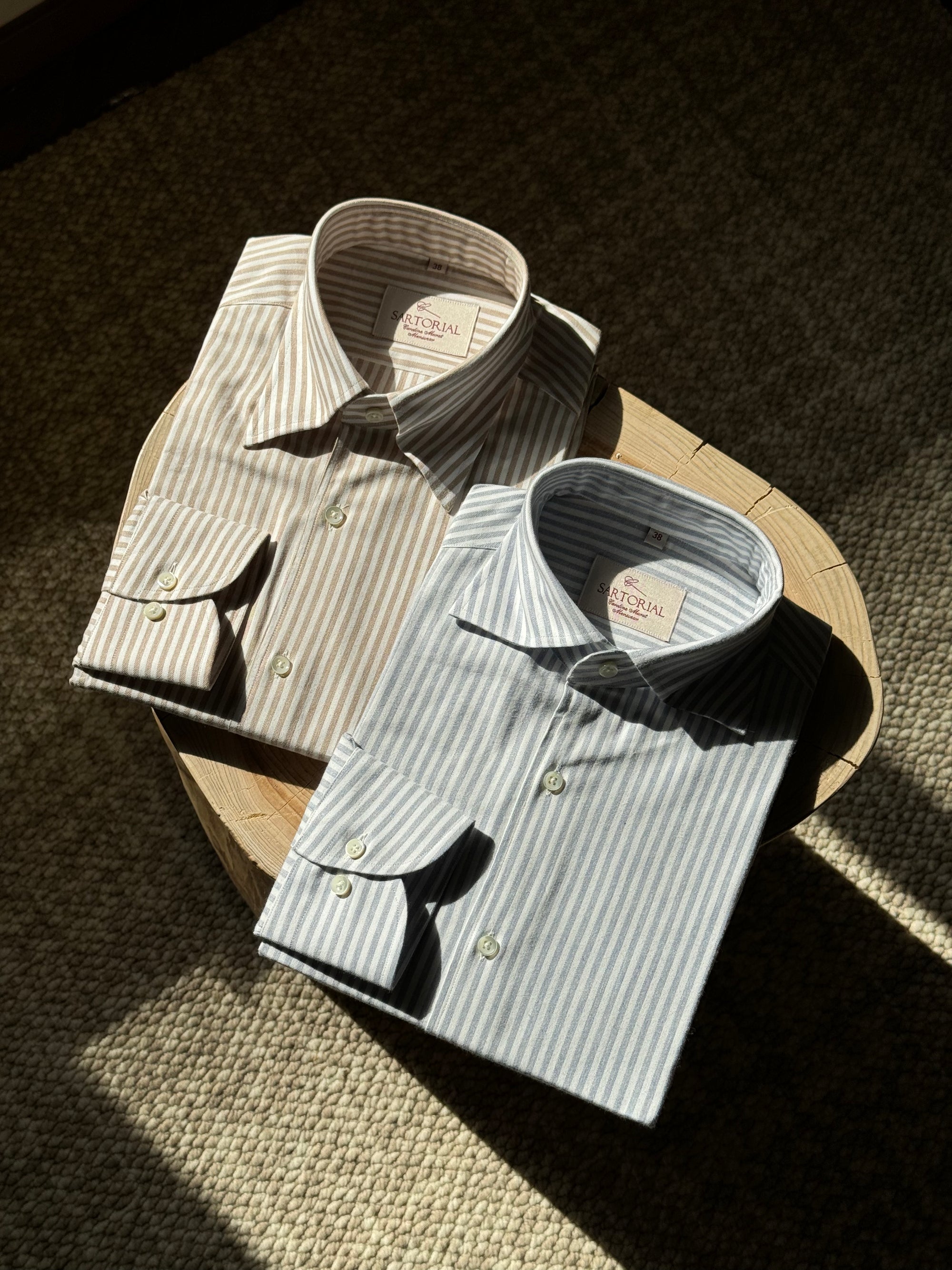 MTO Cotton Lyocell Blending Stripe Shirt