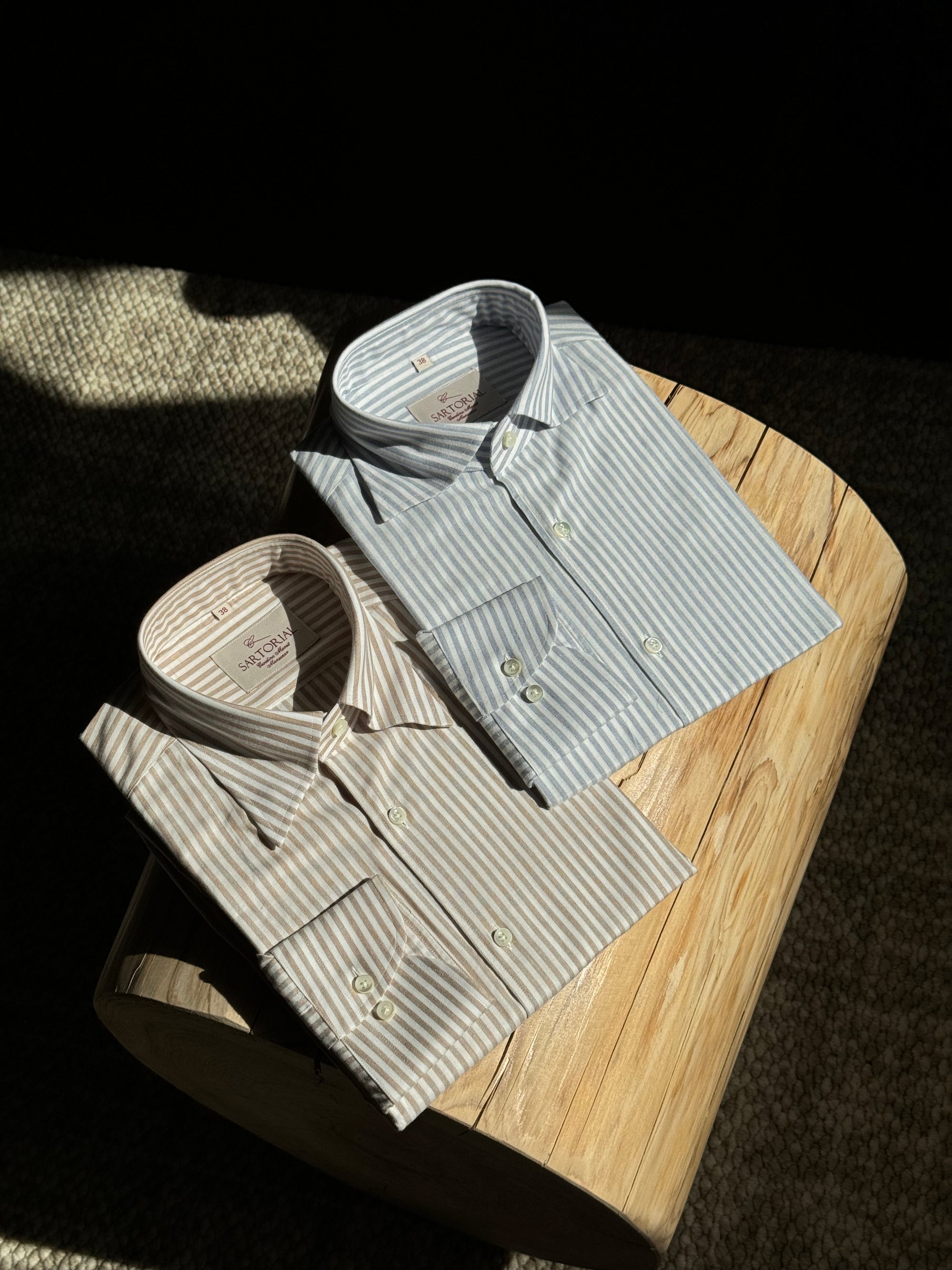 MTO Cotton Lyocell Blending Stripe Shirt