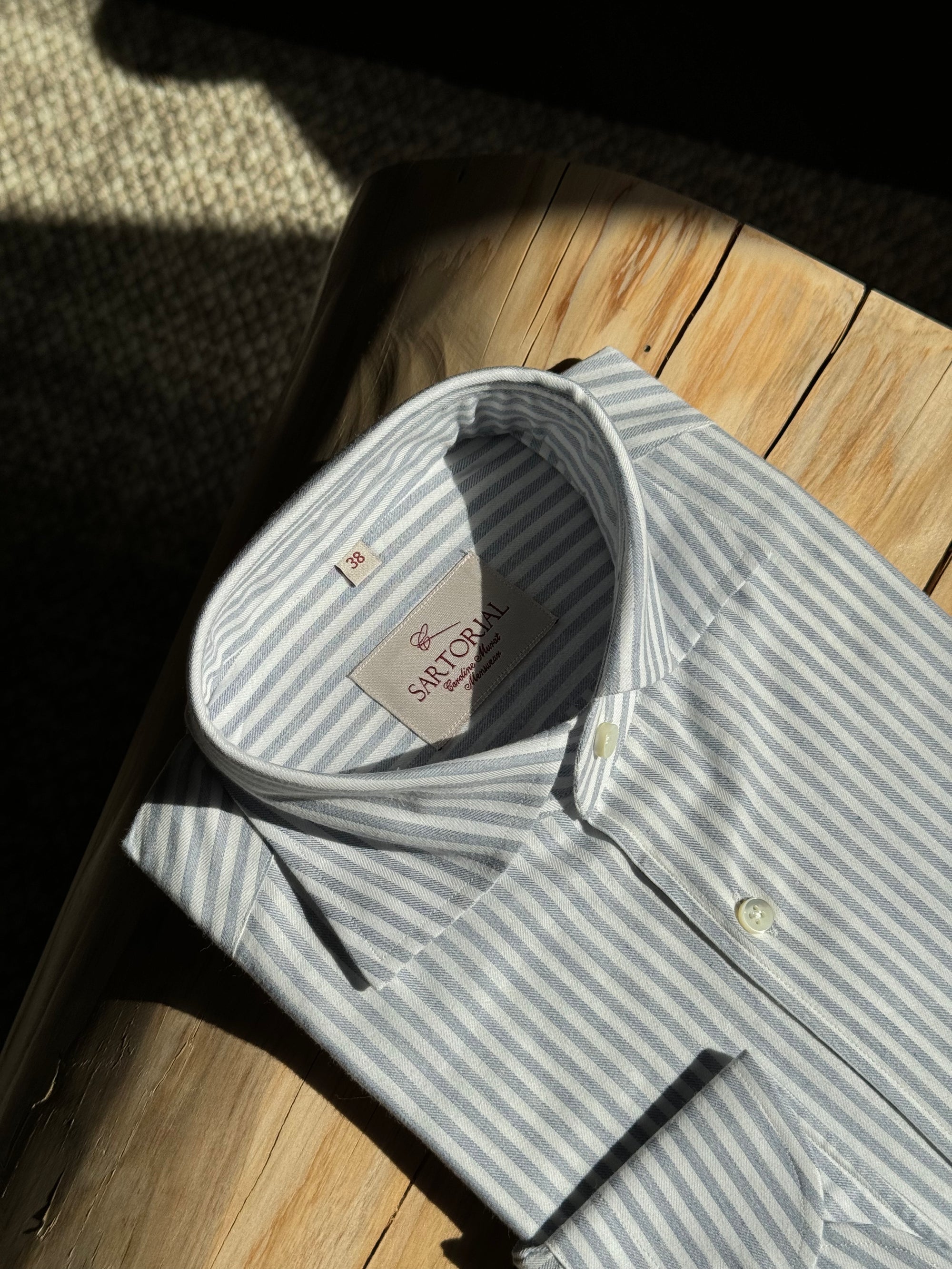 MTO Cotton Lyocell Blending Stripe Shirt