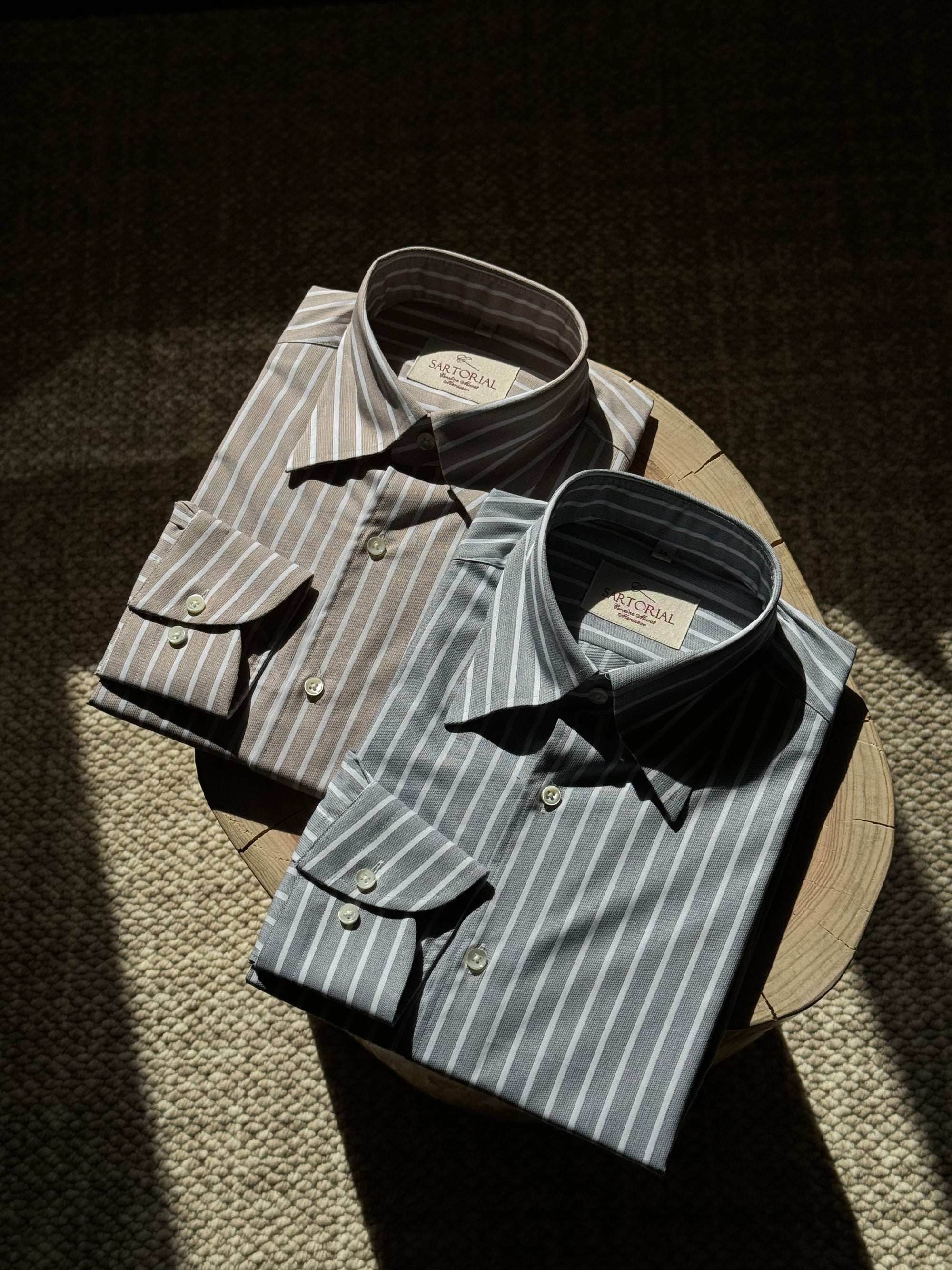 MTO Stipe Cotton Shirt #437 #438