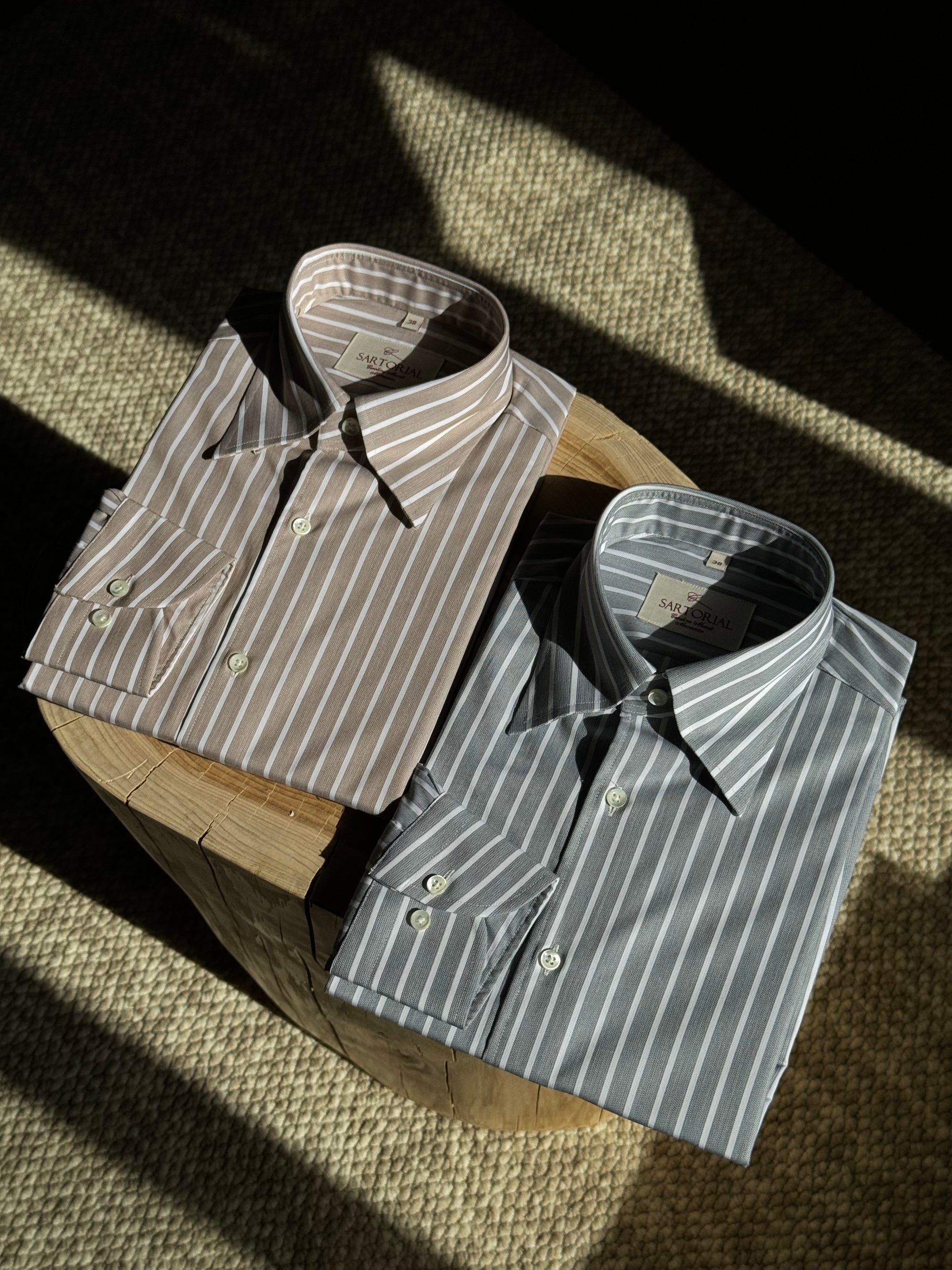 MTO Stipe Cotton Shirt #437 #438