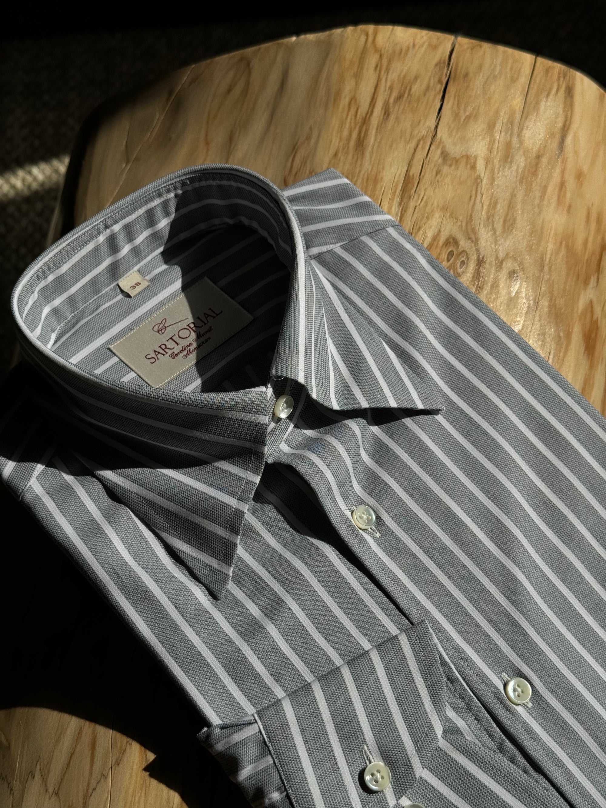 MTO Stipe Cotton Shirt #437 #438