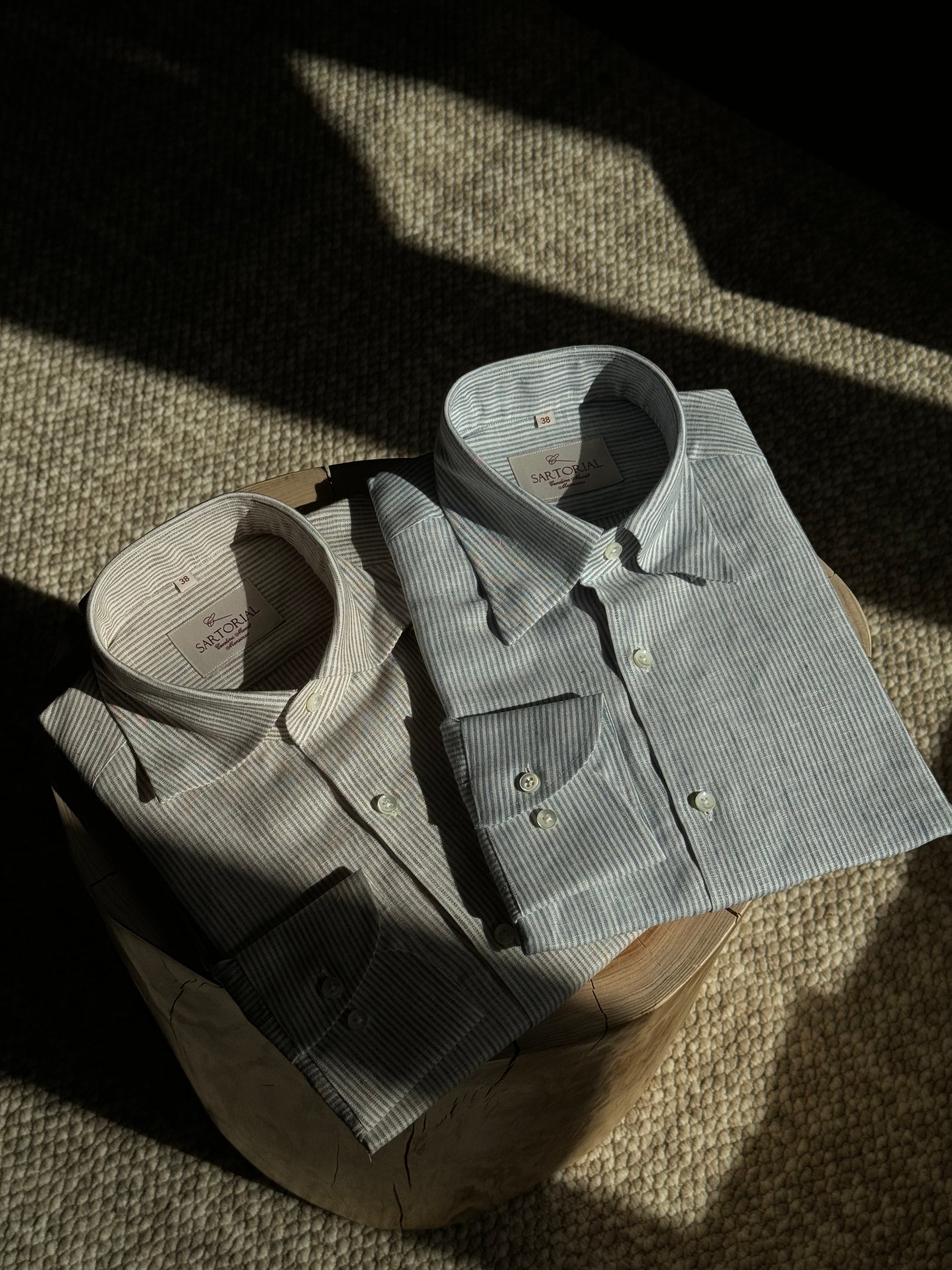 MTO Stipe Linen Shirt #416 #418