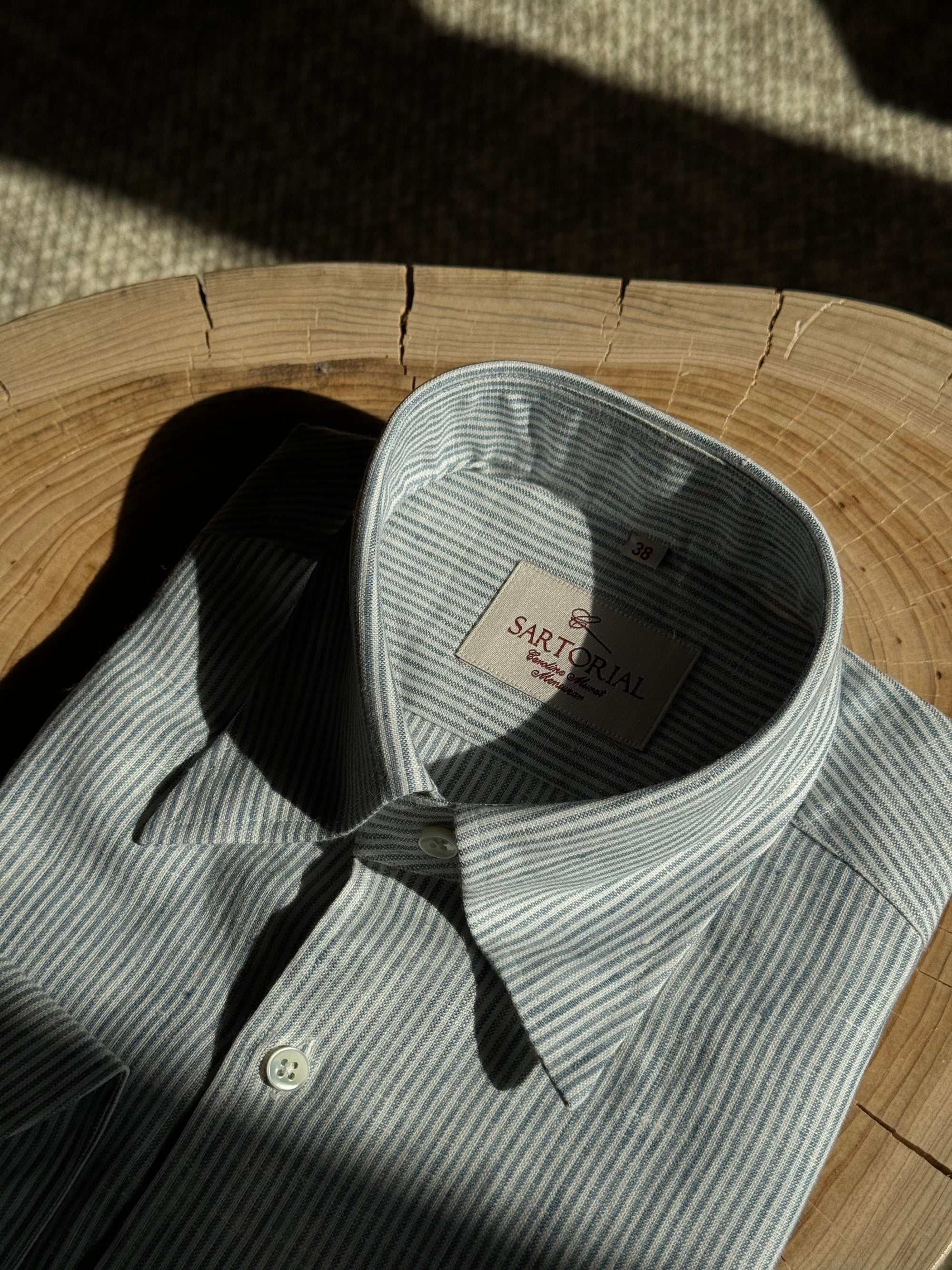 MTO Stipe Linen Shirt #416 #418