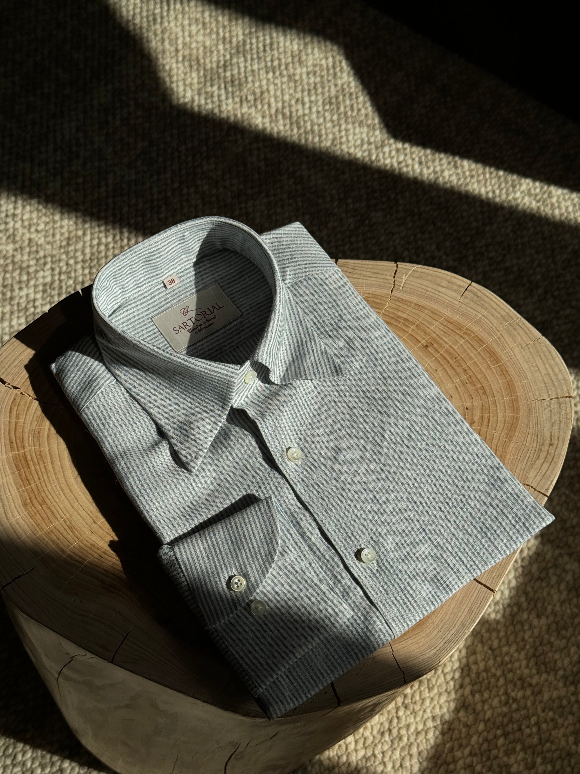 MTO Stipe Linen Shirt #416 #418