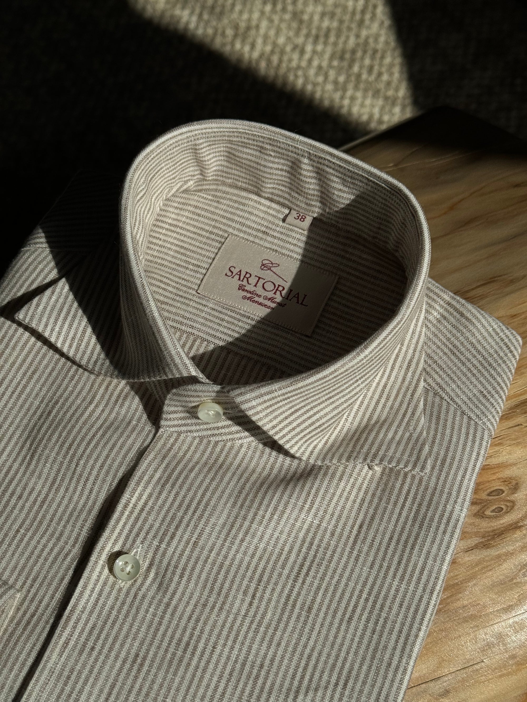 MTO Stipe Linen Shirt #416 #418