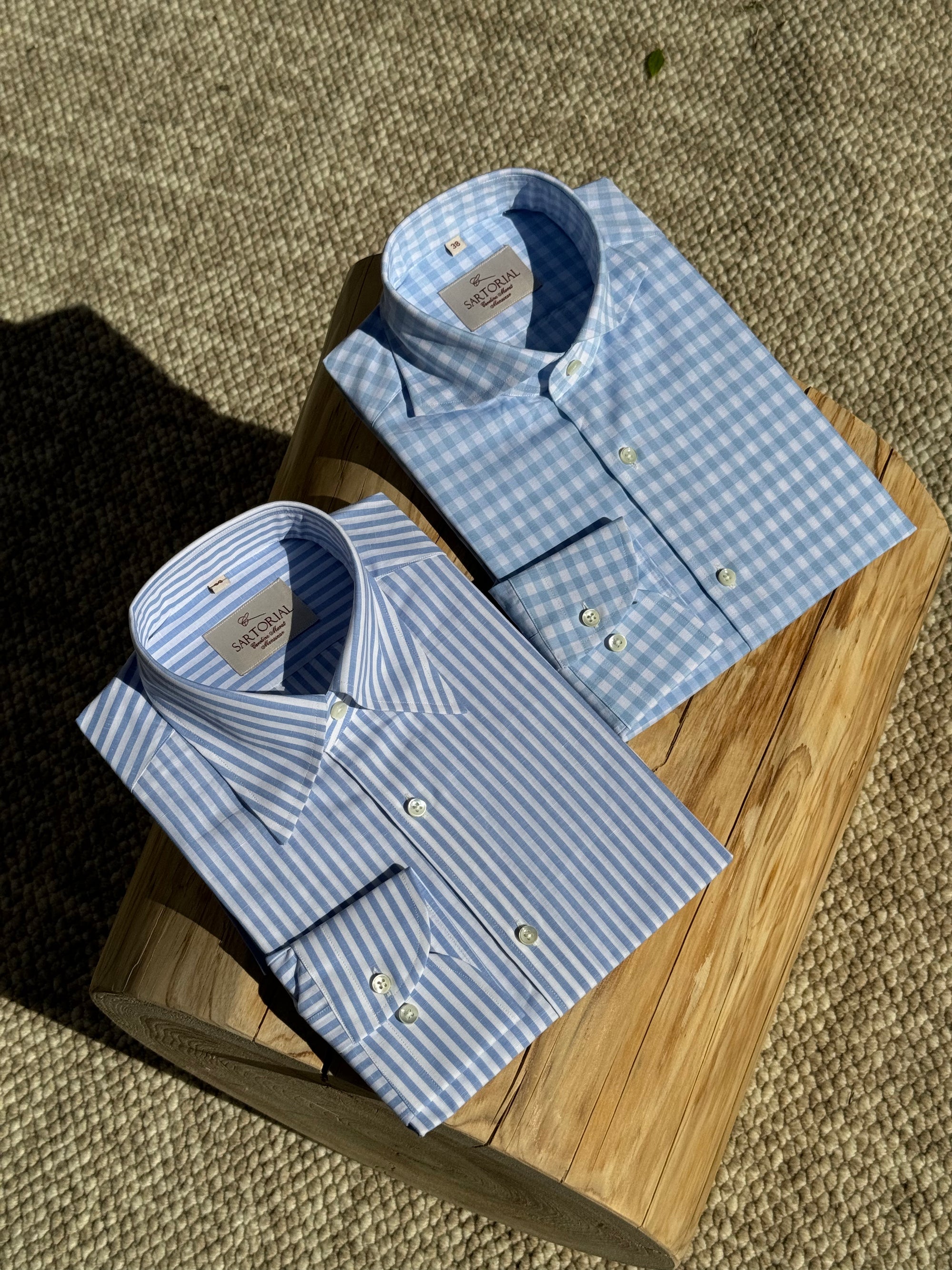 MTO Stipe Cotton Linen Blending Shirt #421 #424