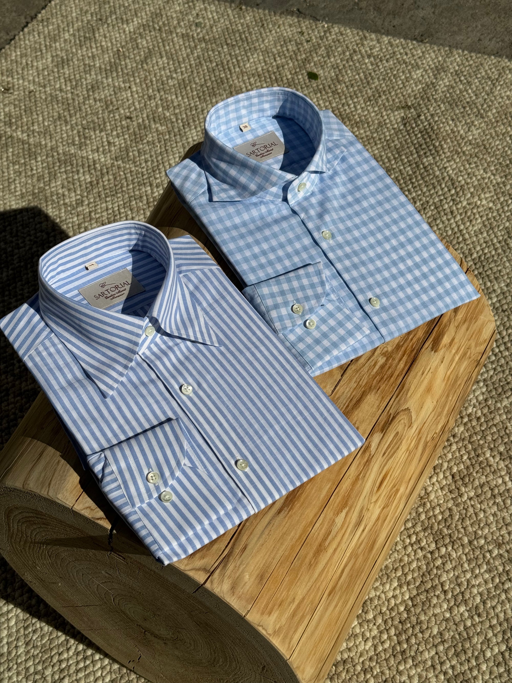 MTO Stipe Cotton Linen Blending Shirt #421 #424
