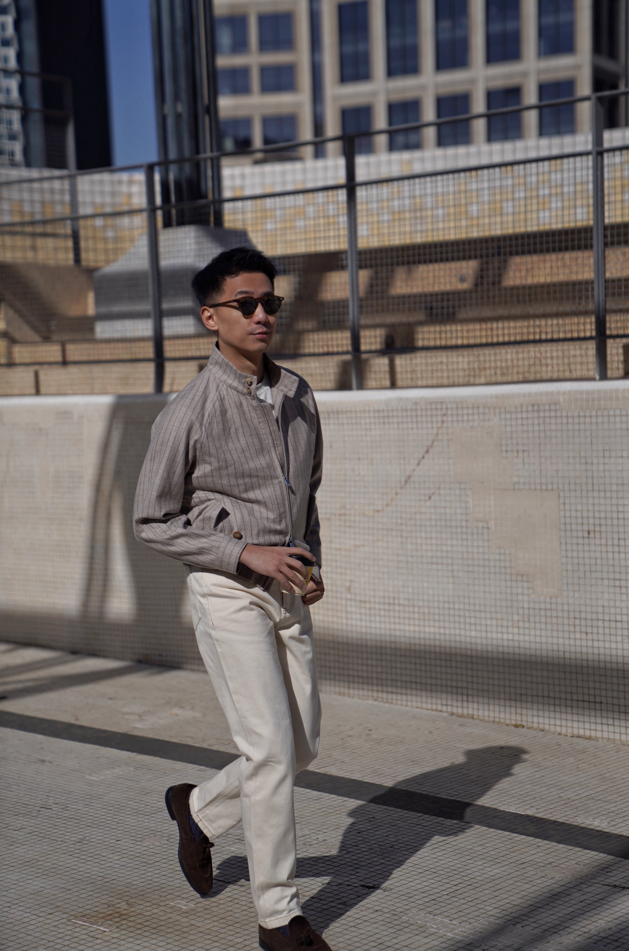 Stripe Undyed Wool G9 Jacket