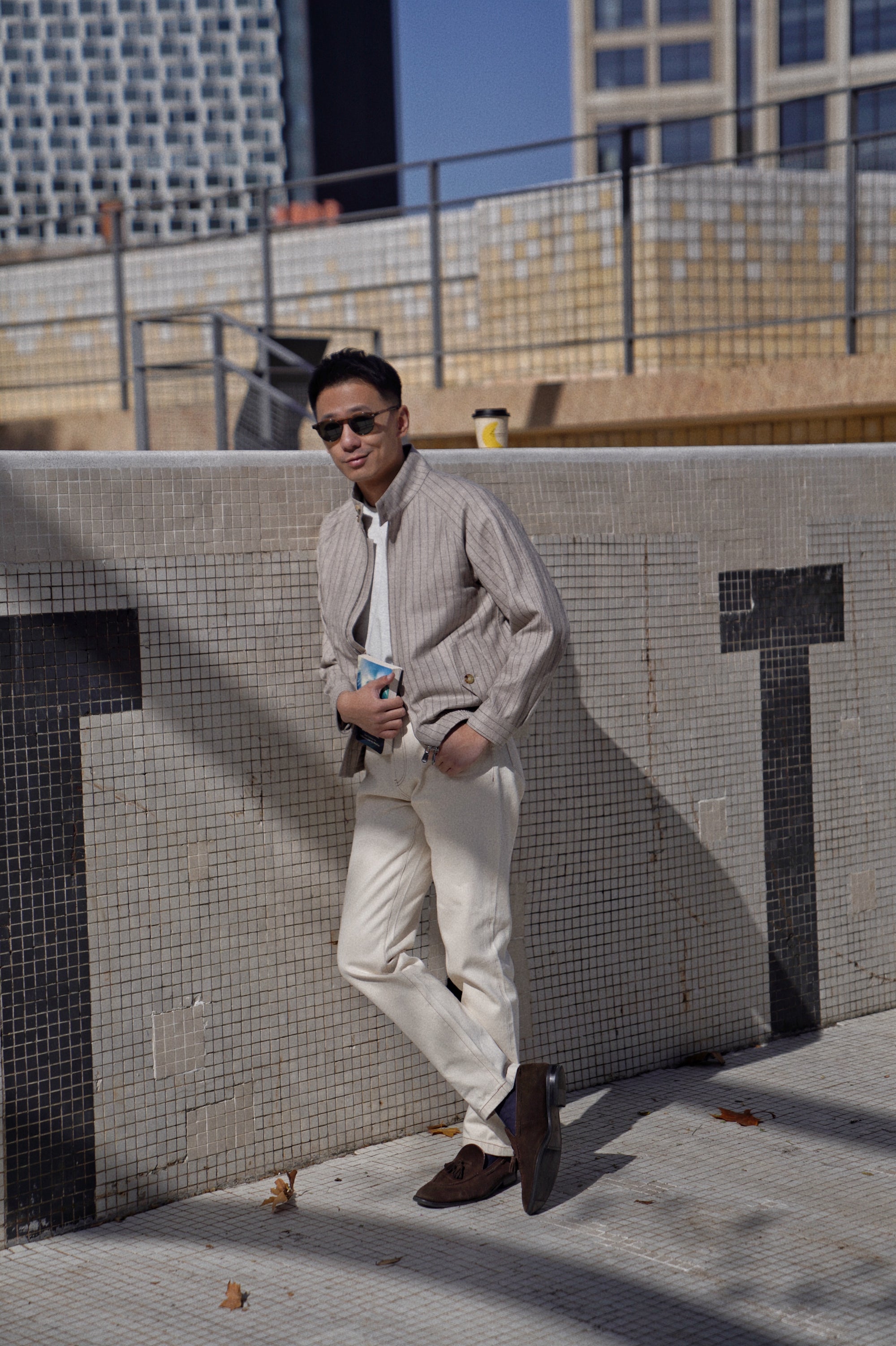 Stripe Undyed Wool G9 Jacket