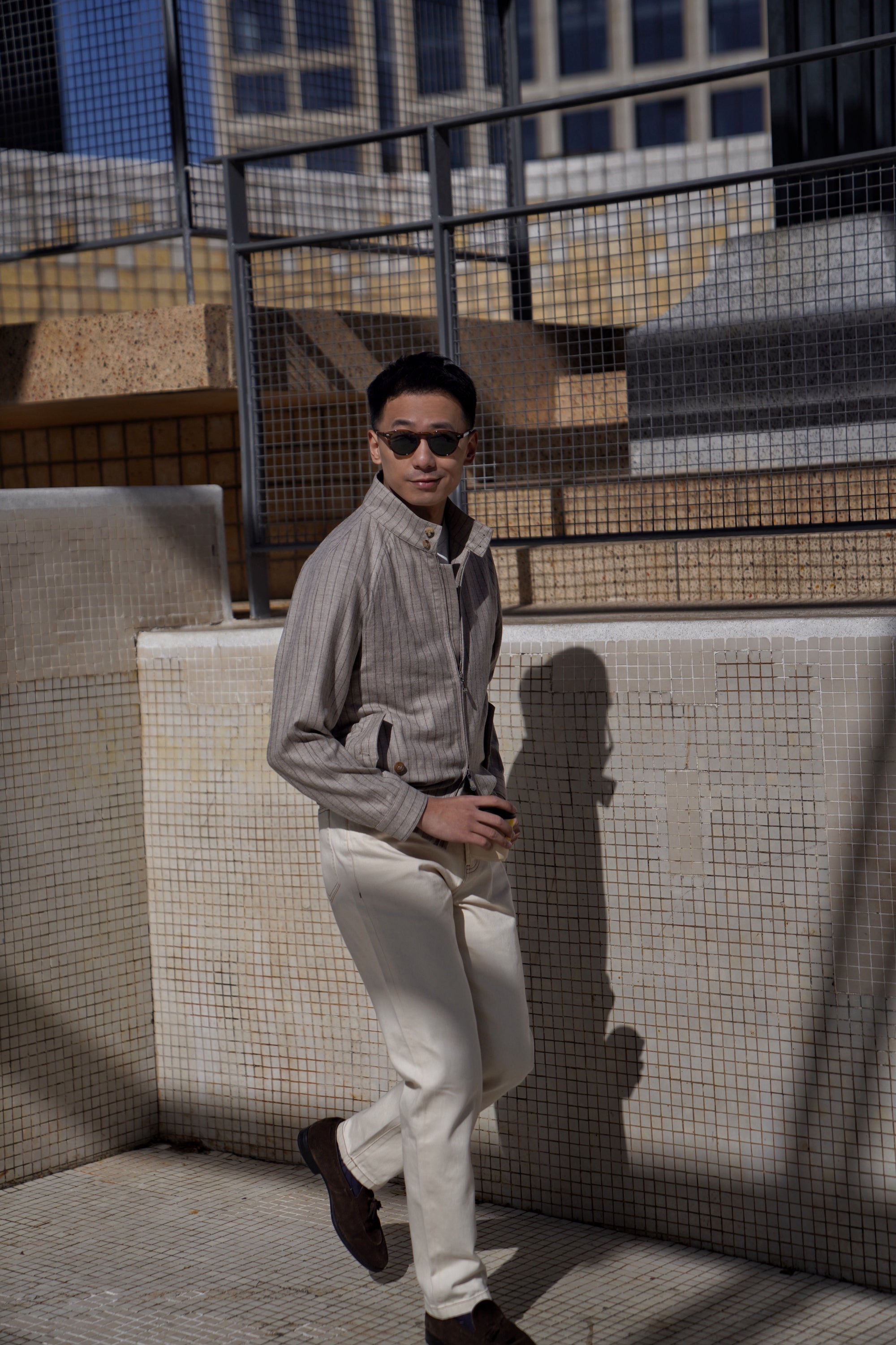 Stripe Undyed Wool G9 Jacket