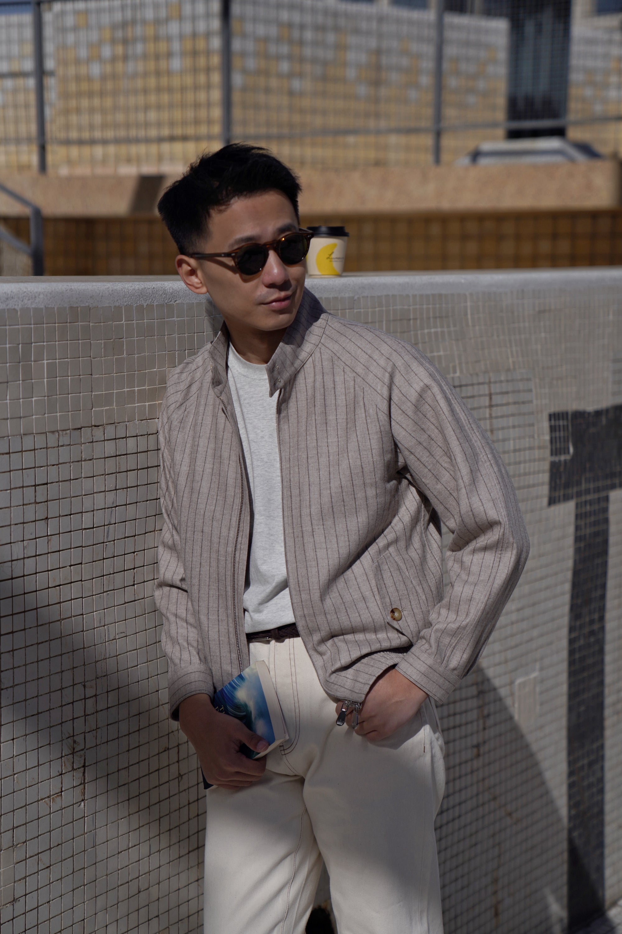 Stripe Undyed Wool G9 Jacket