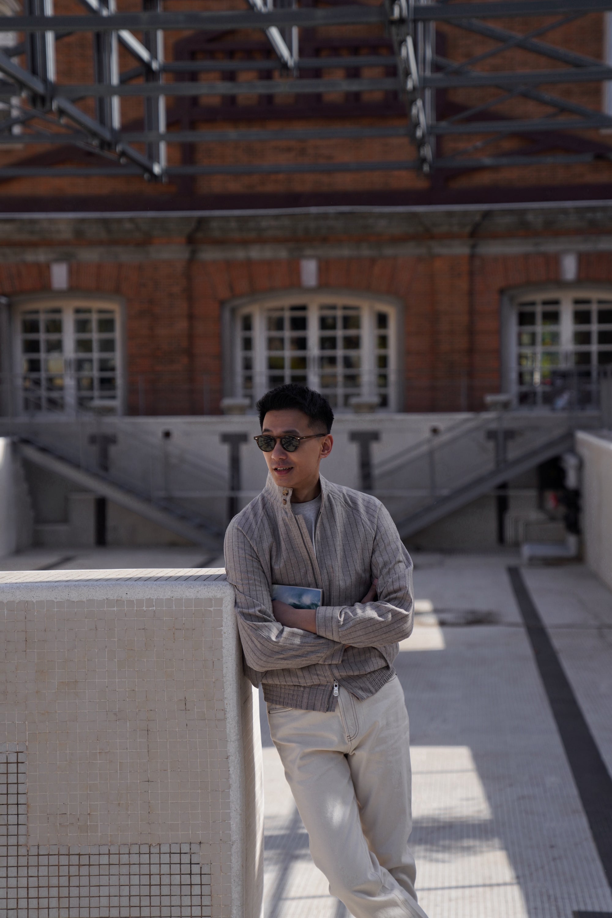 Stripe Undyed Wool G9 Jacket