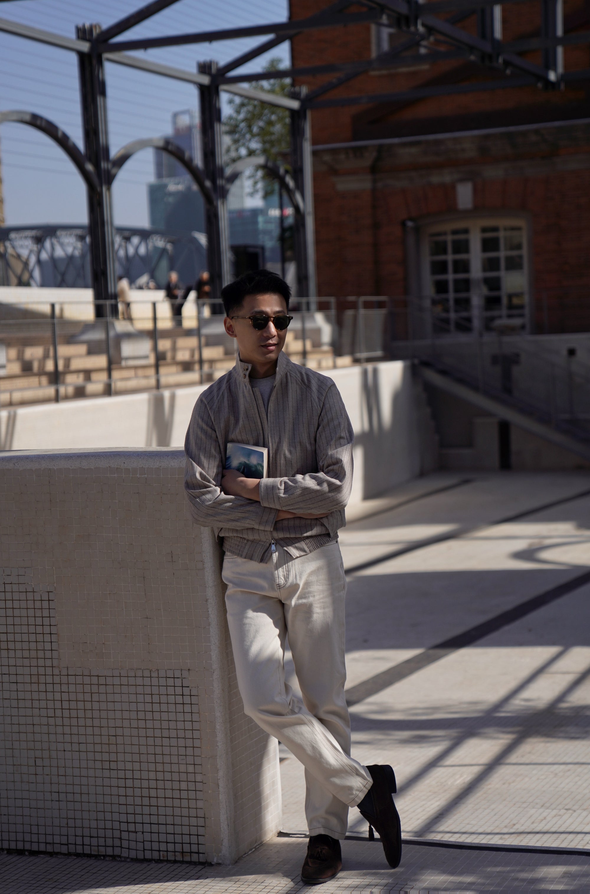 Stripe Undyed Wool G9 Jacket
