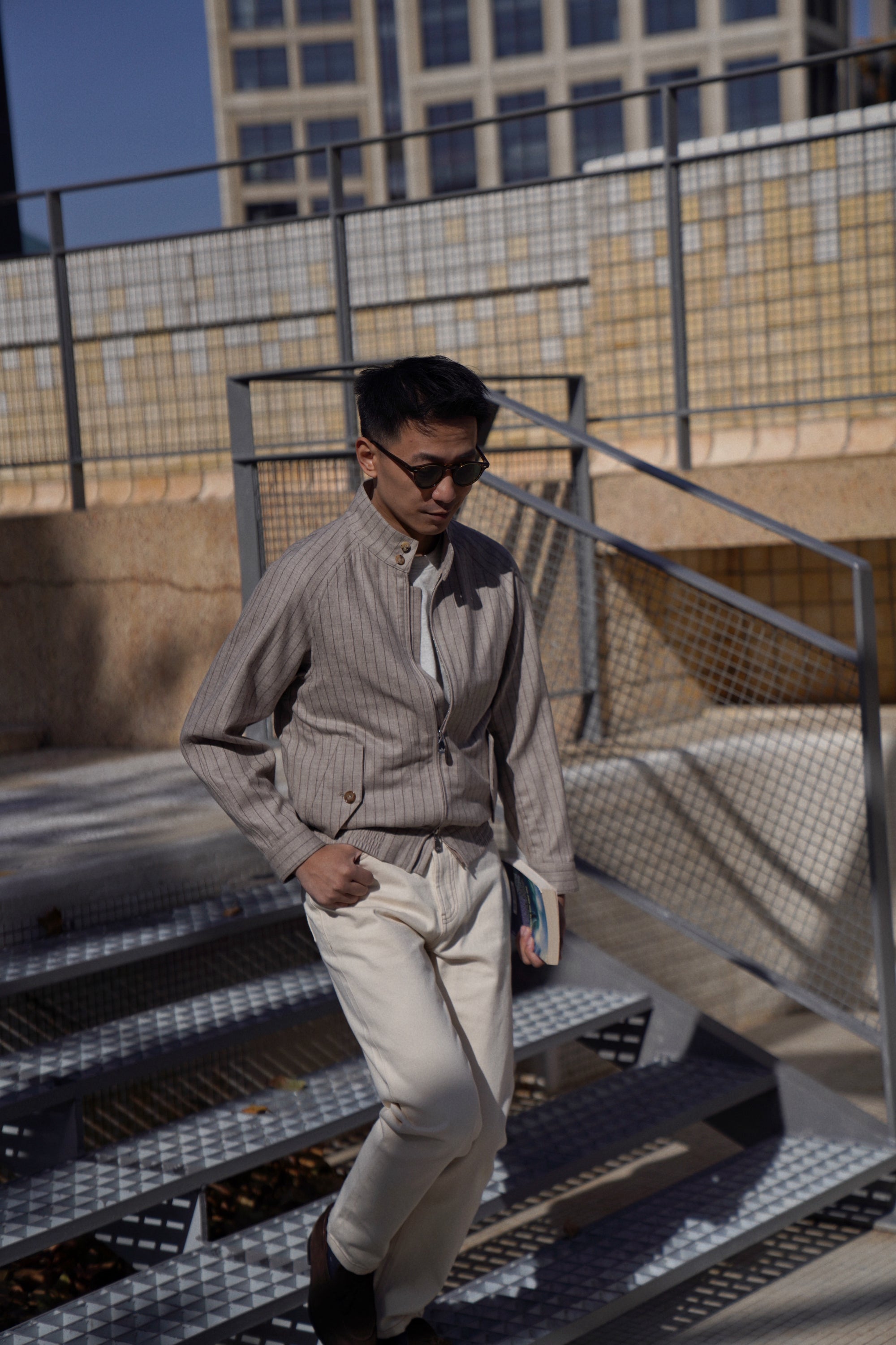 Stripe Undyed Wool G9 Jacket