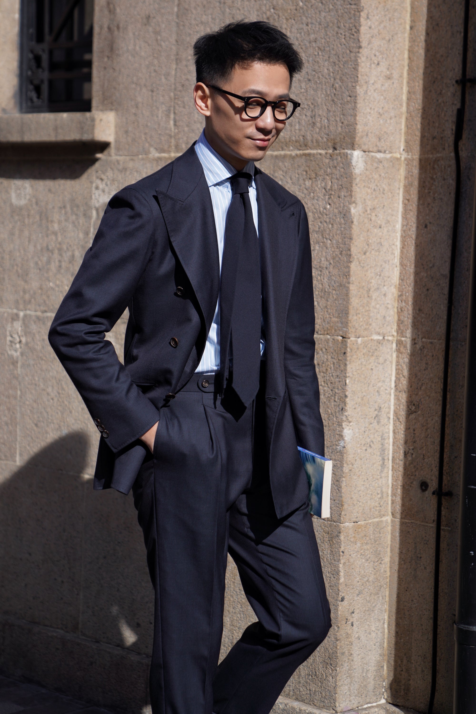 Dark Navy Glen Check Suit #211