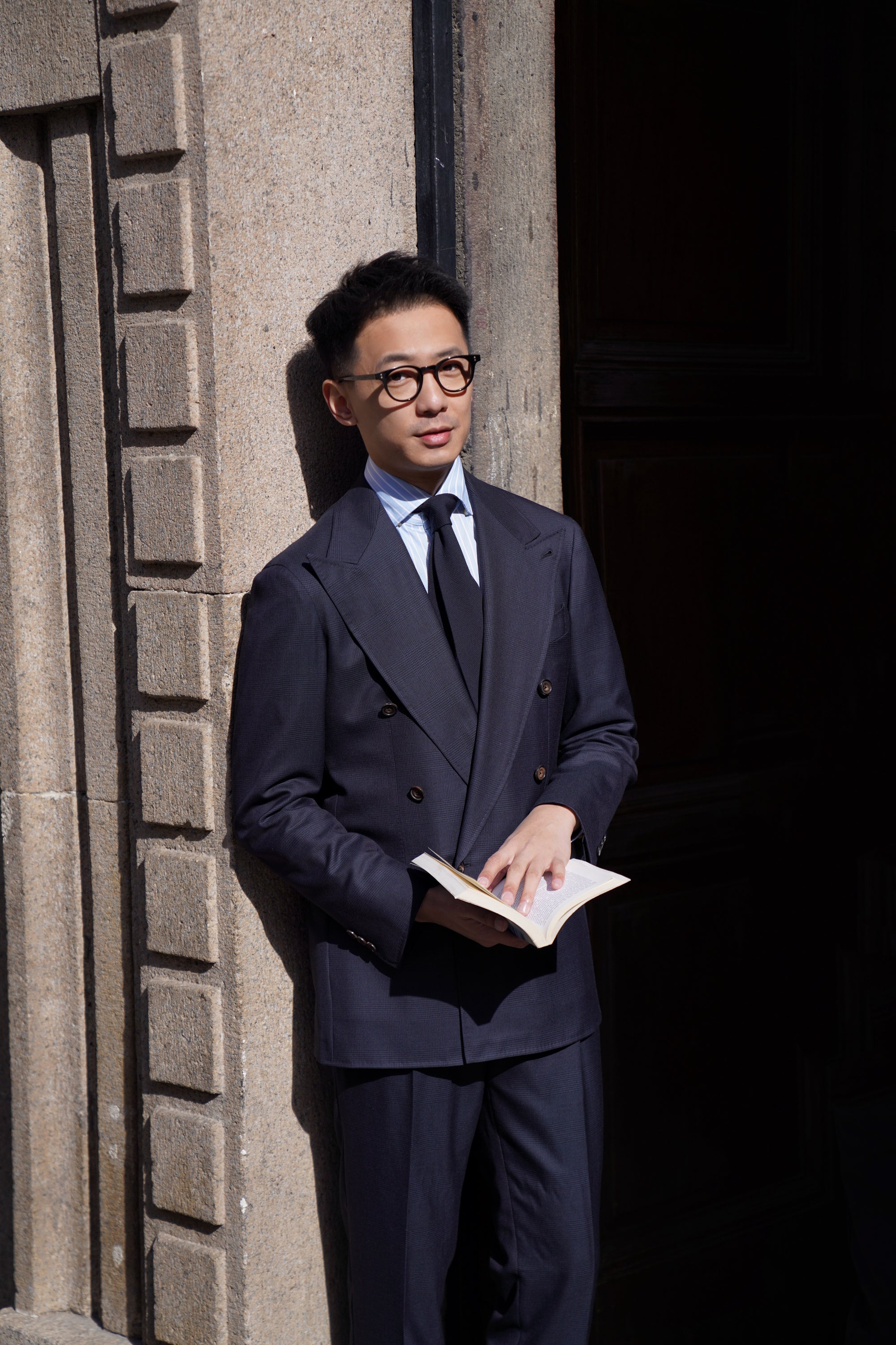 Dark Navy Glen Check Suit #211