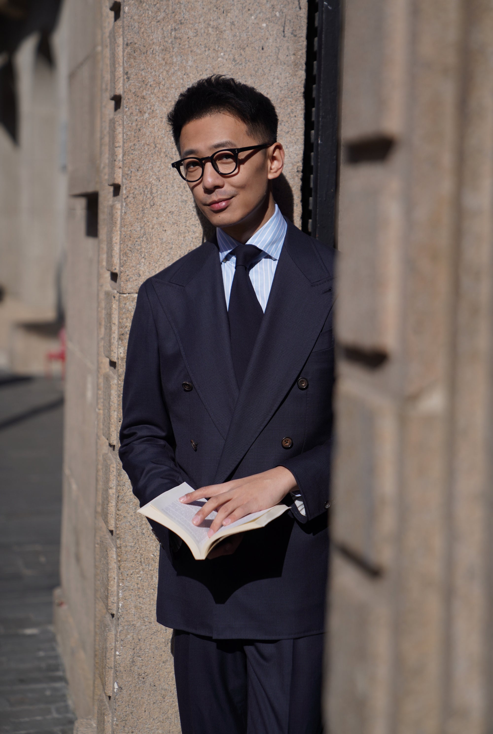 Dark Navy Glen Check Suit #211