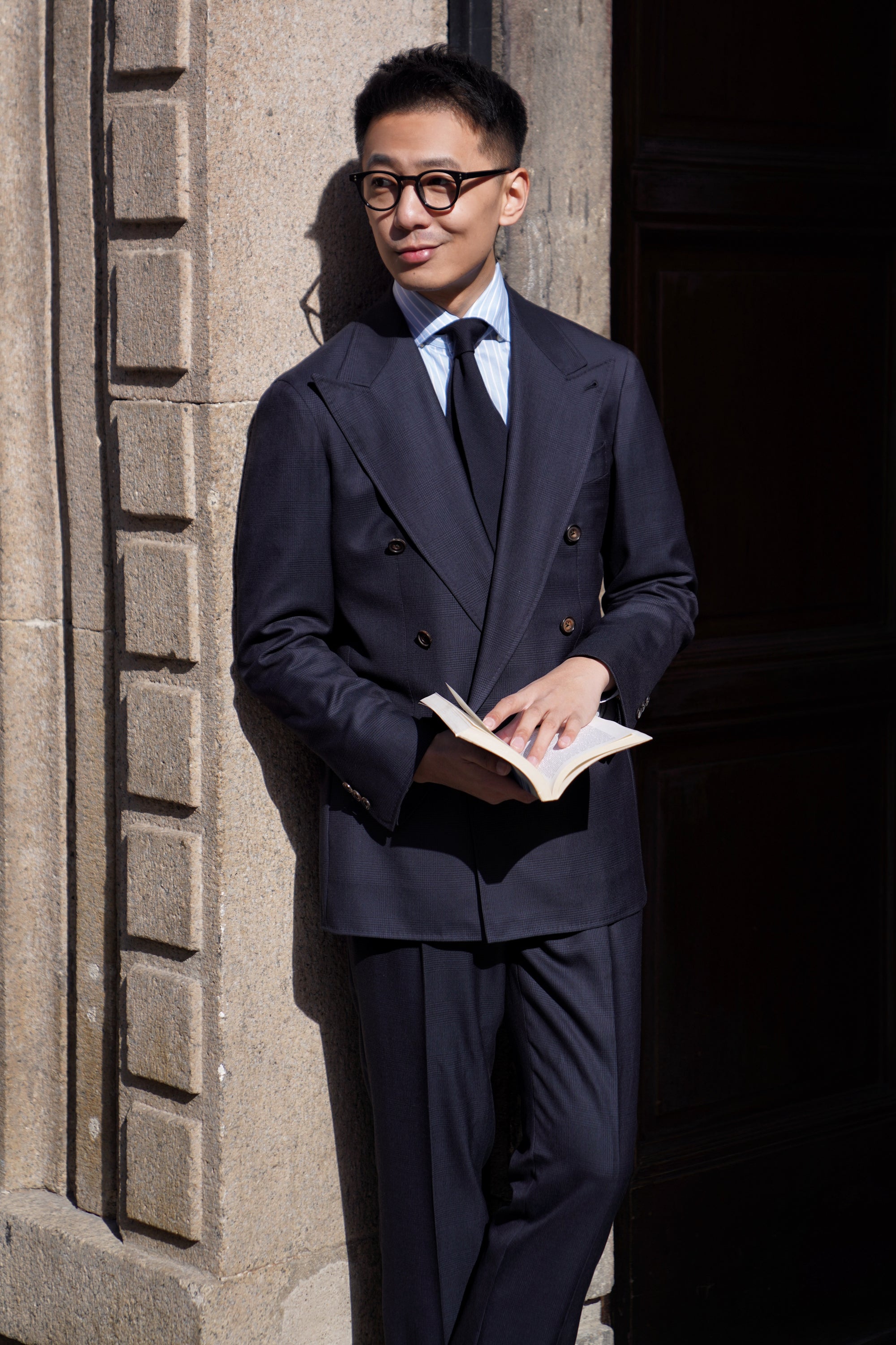 Dark Navy Glen Check Suit #211