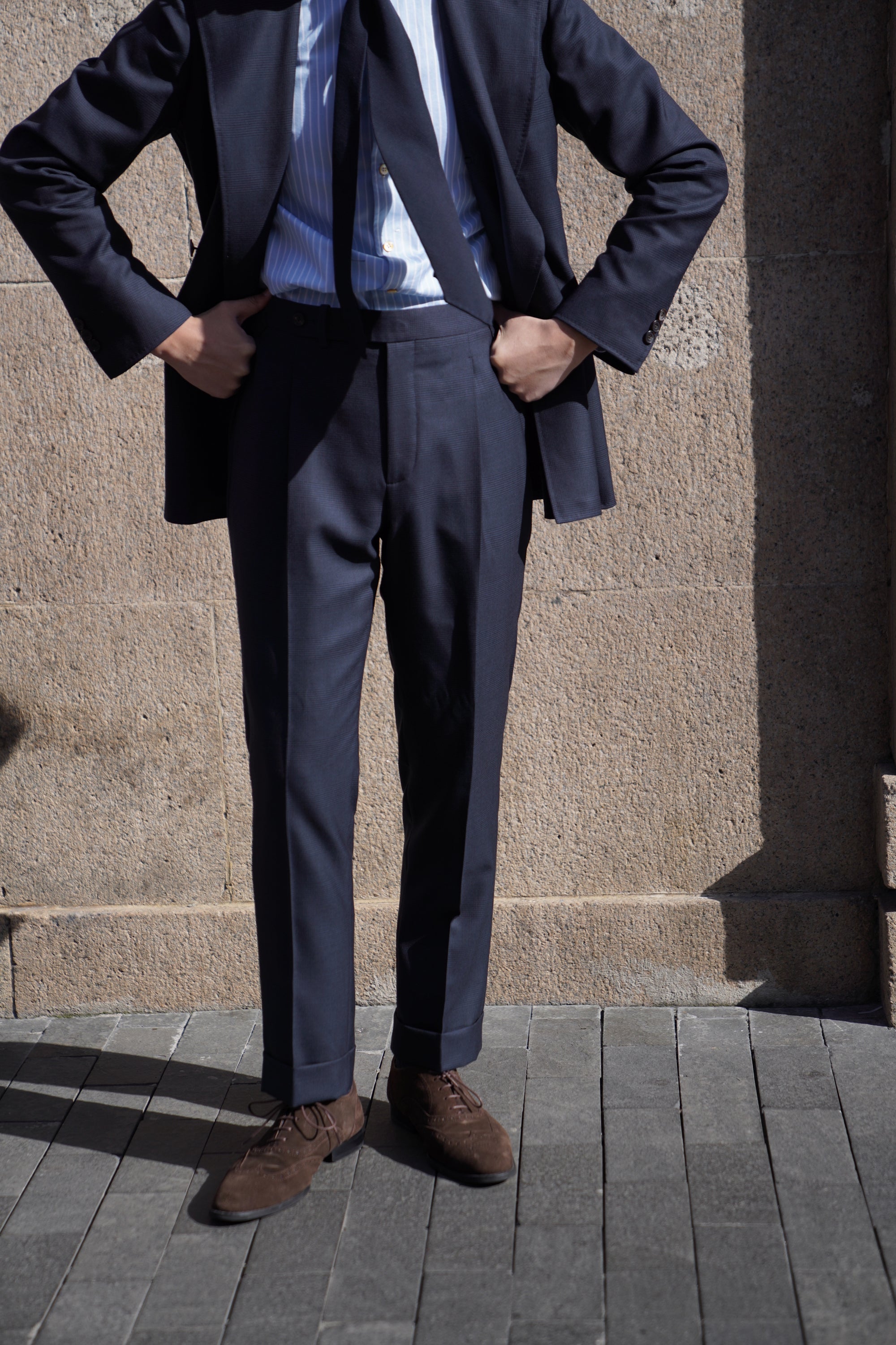 Dark Navy Glen Check Suit #211
