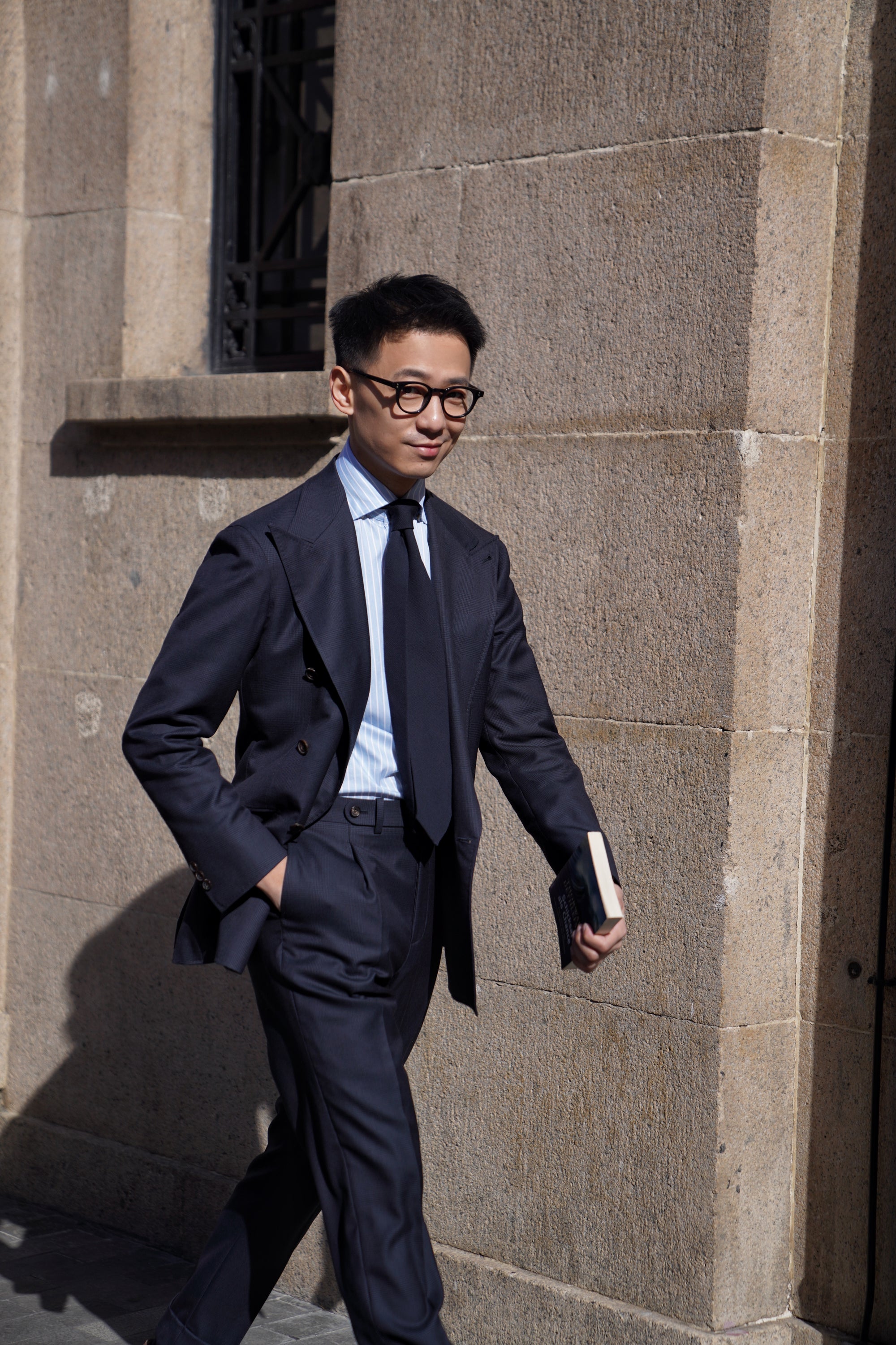 Dark Navy Glen Check Suit #211