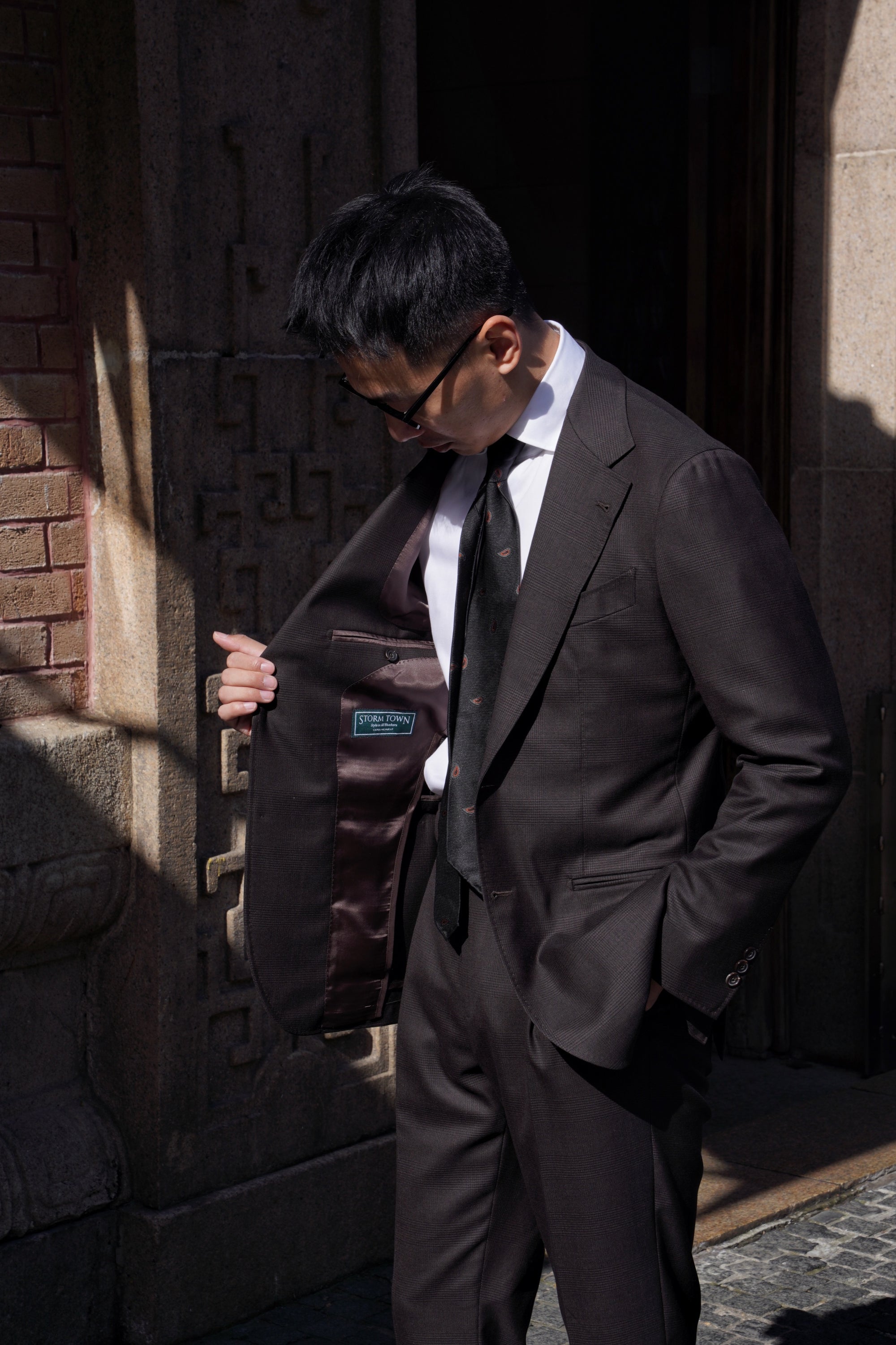 Dark Brown Glen Check Suit #210