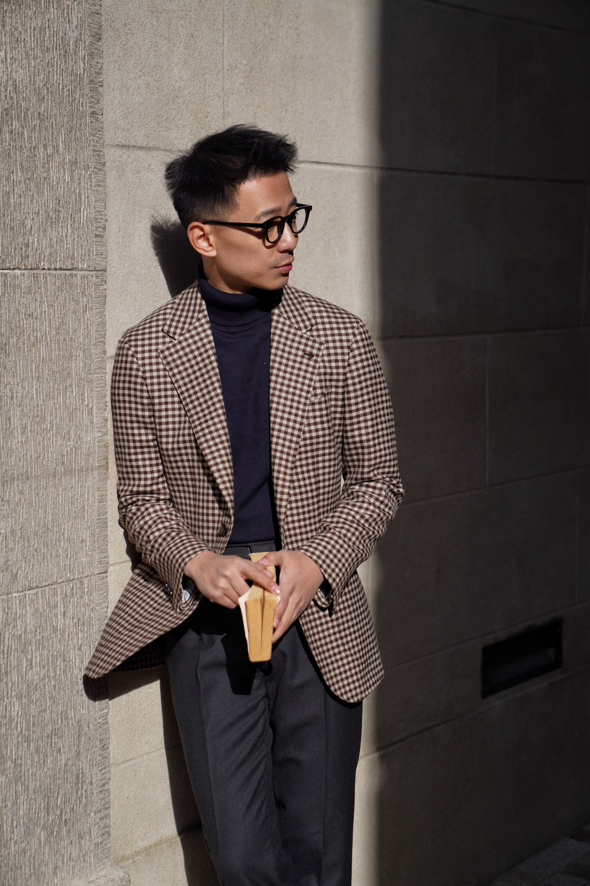 MTO Brown Vichy Check Wool Jacket #95