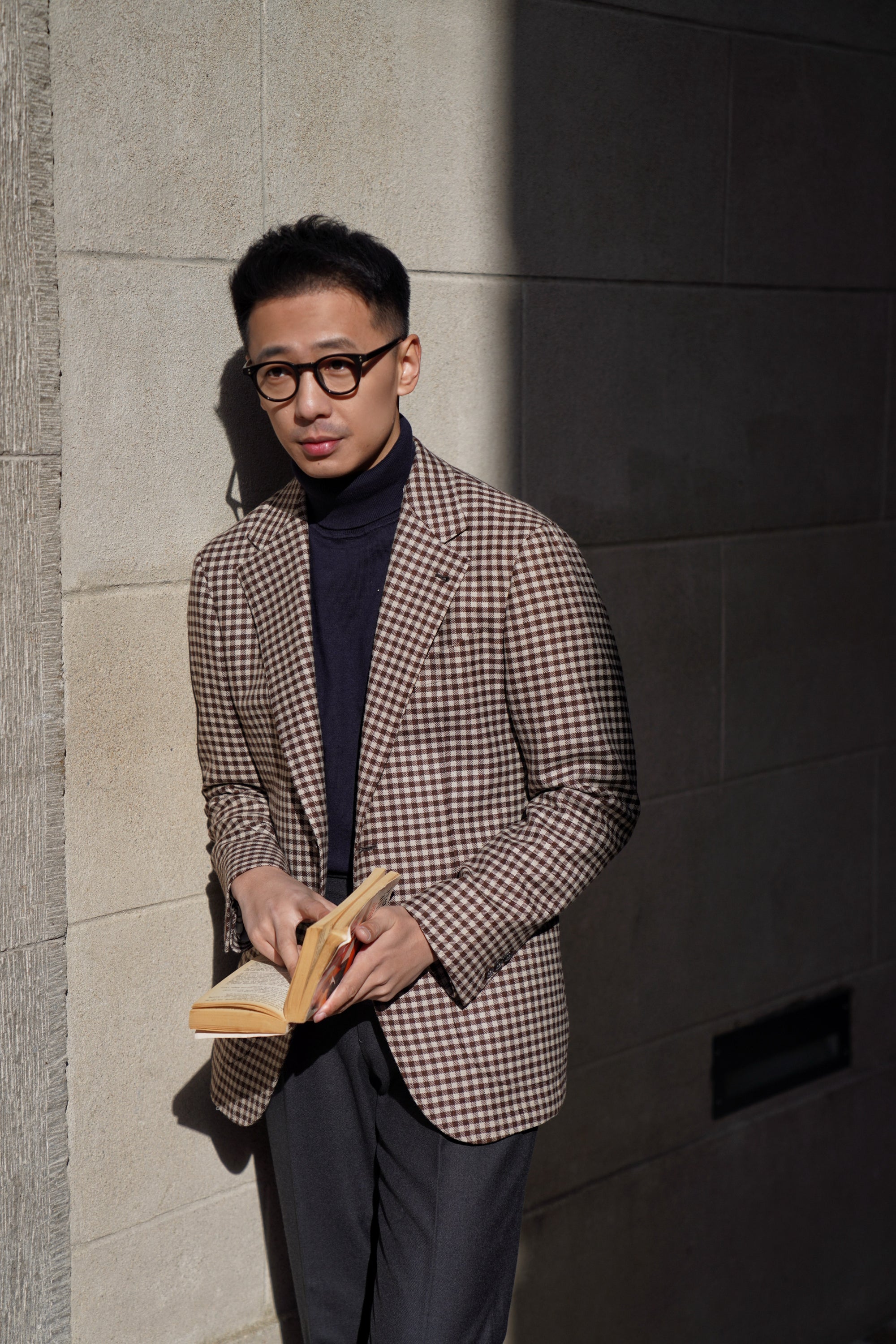 MTO Brown Vichy Check Wool Jacket #95