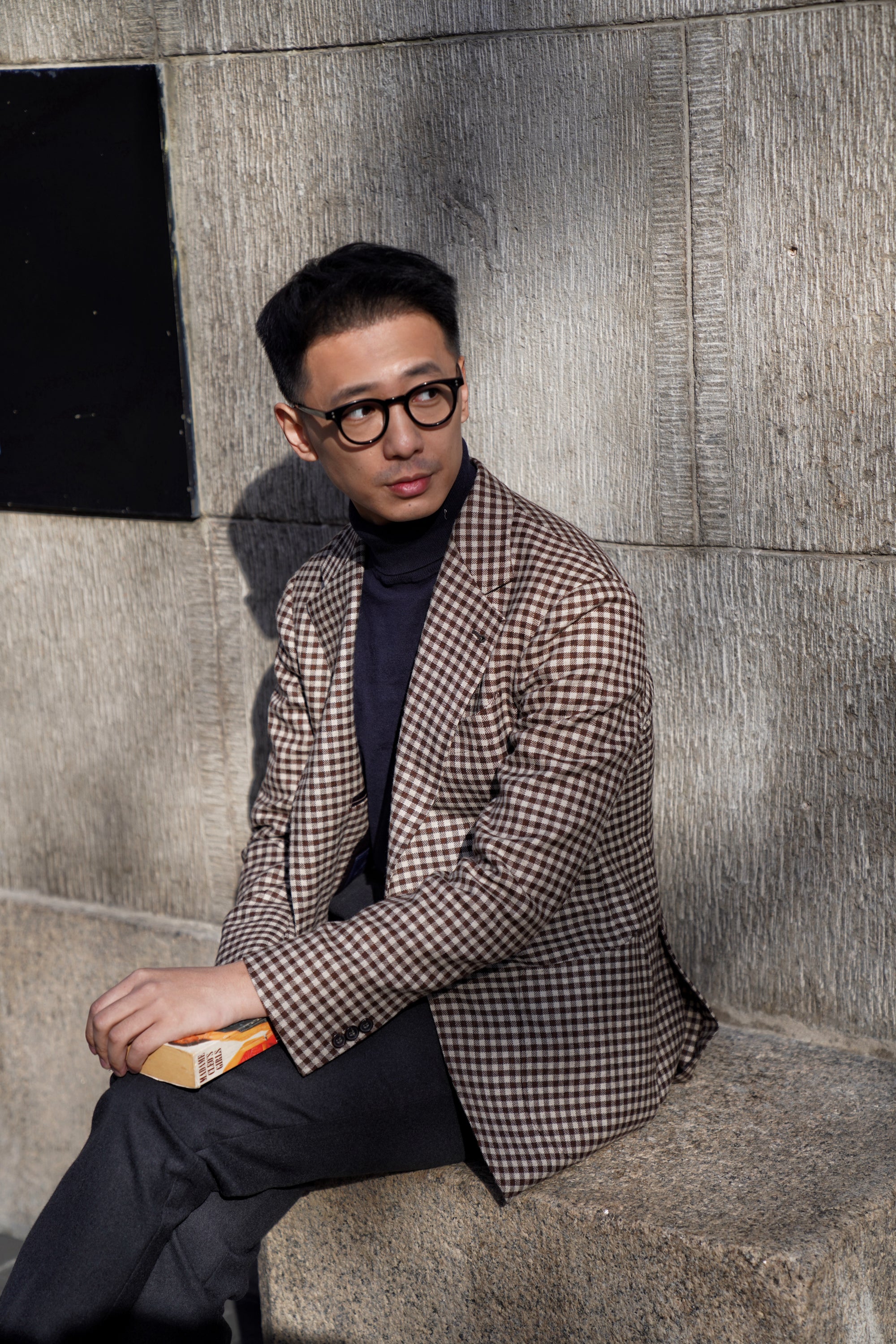 MTO Brown Vichy Check Wool Jacket #95