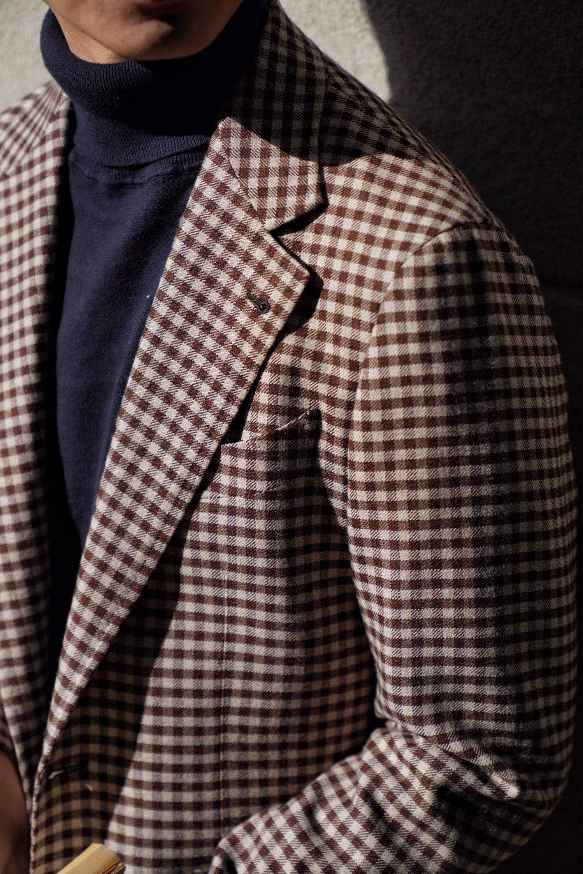 MTO Brown Vichy Check Wool Jacket #95