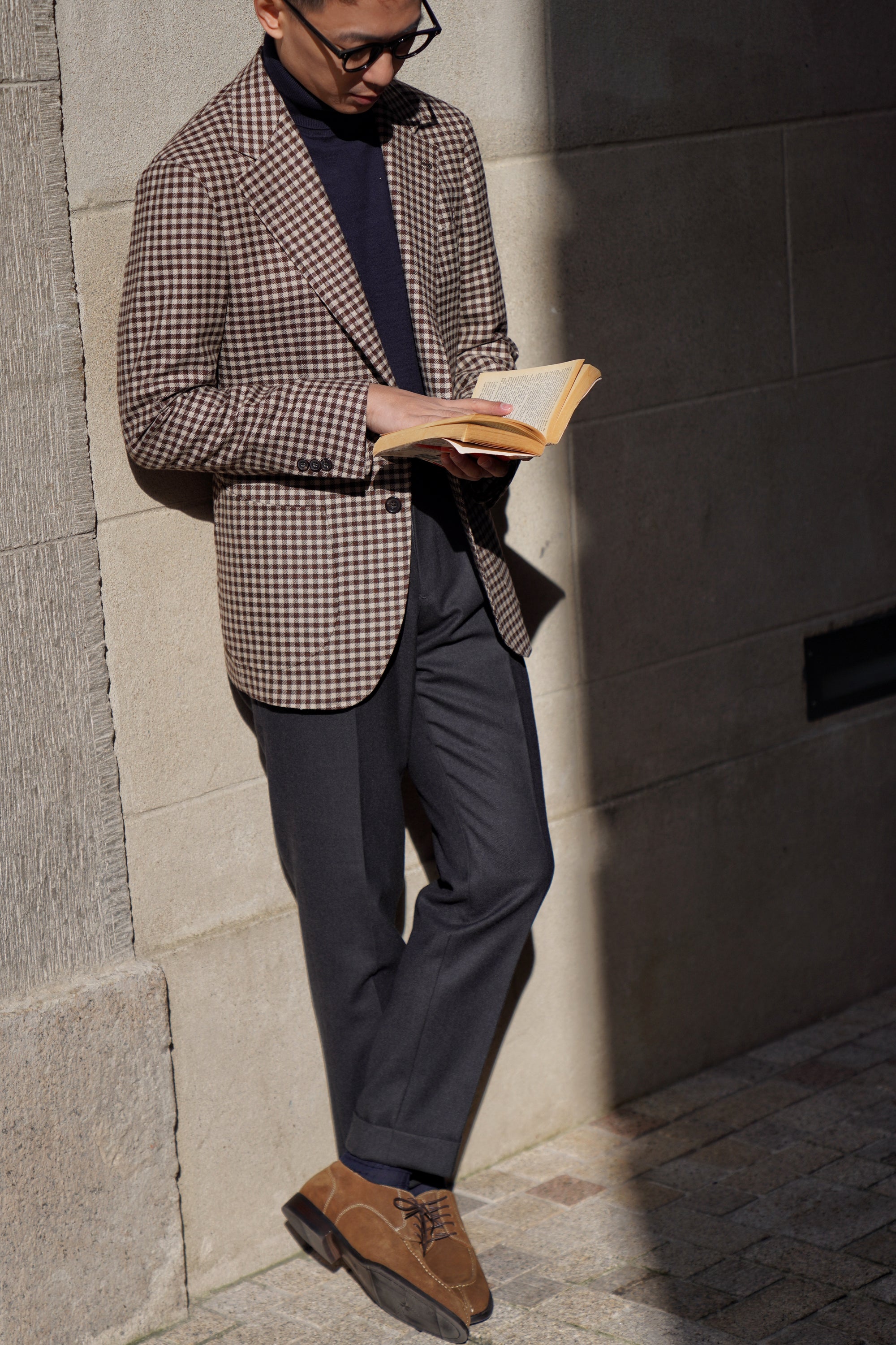MTO Brown Vichy Check Wool Jacket #95
