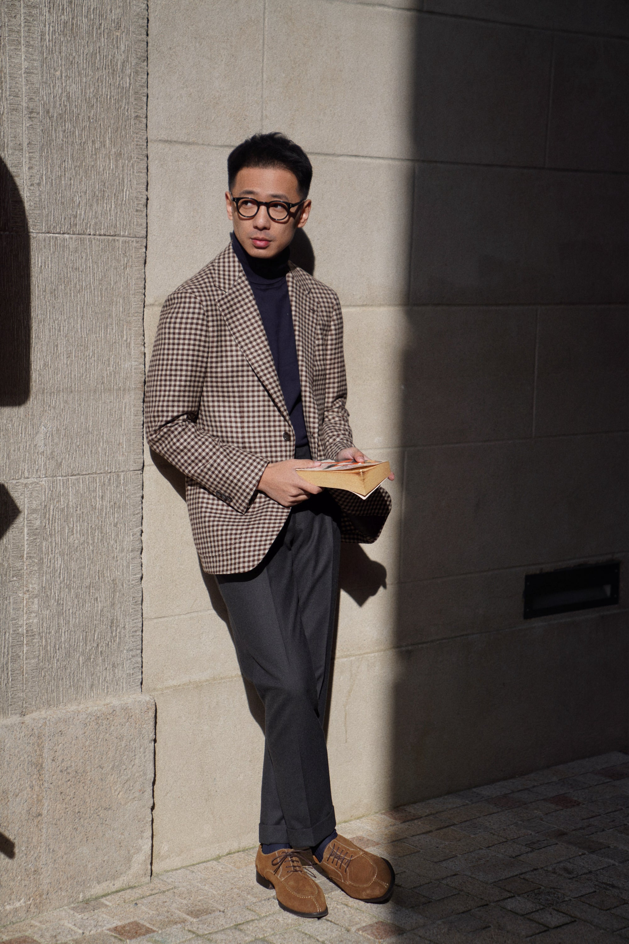 MTO Brown Vichy Check Wool Jacket #95