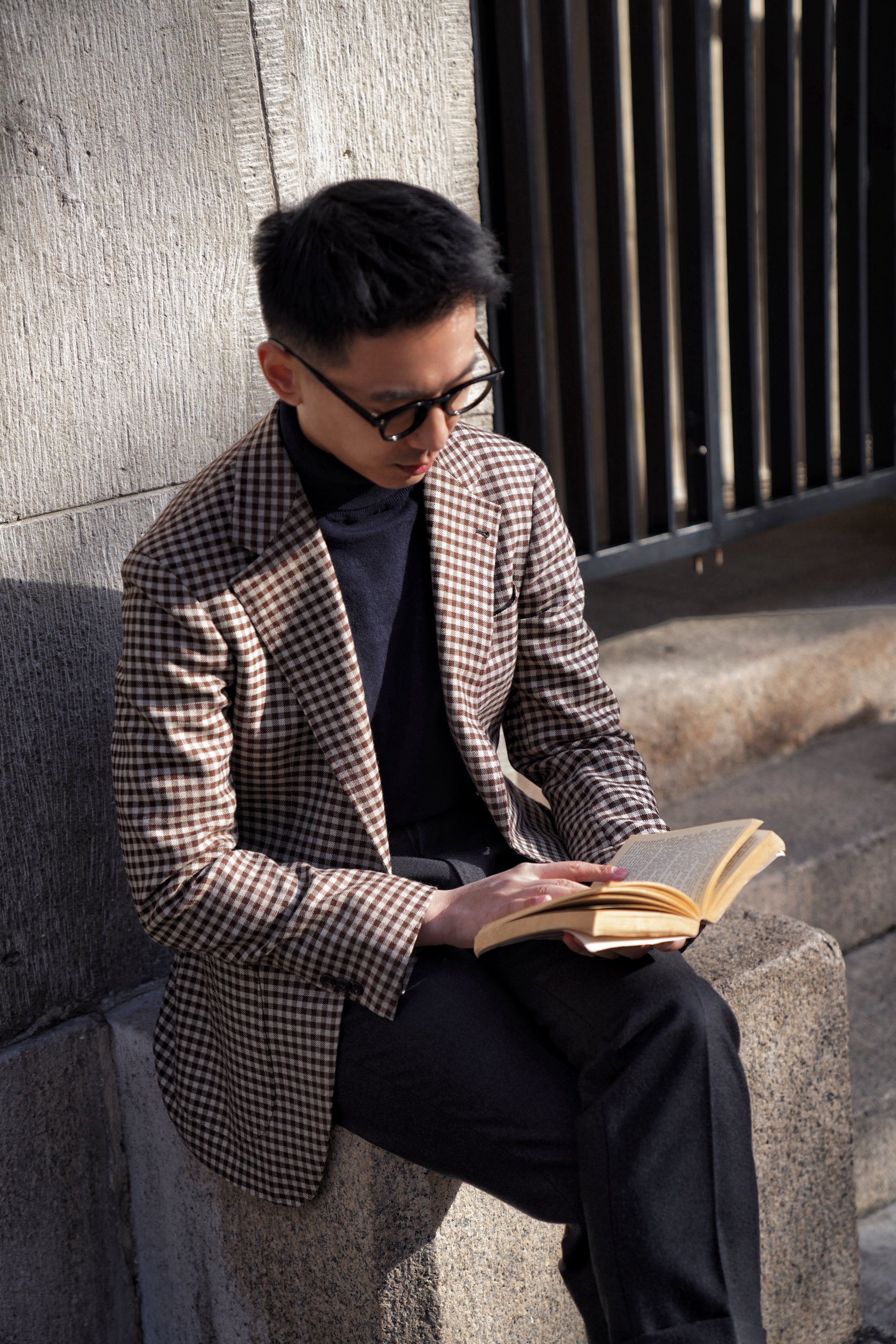 MTO Brown Vichy Check Wool Jacket #95