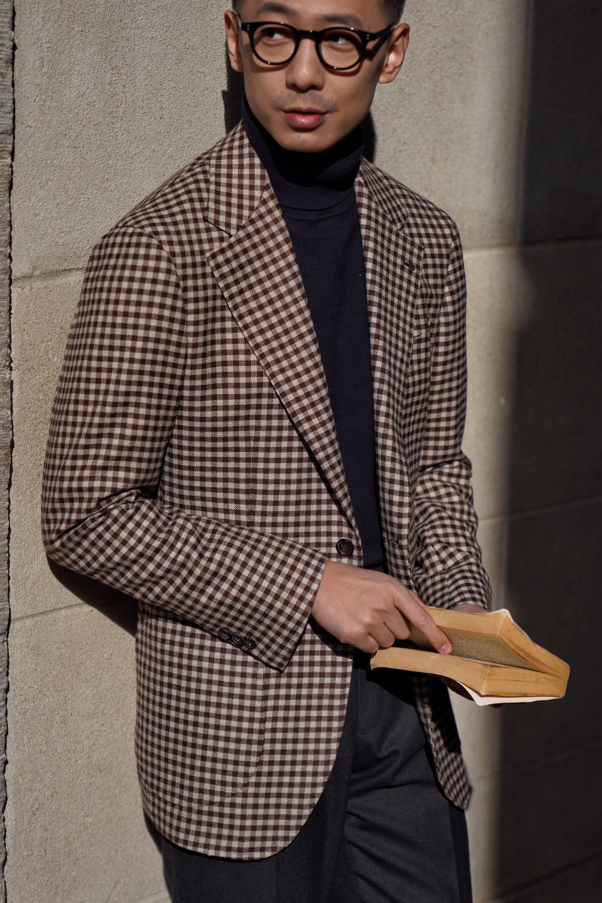 MTO Brown Vichy Check Wool Jacket #95