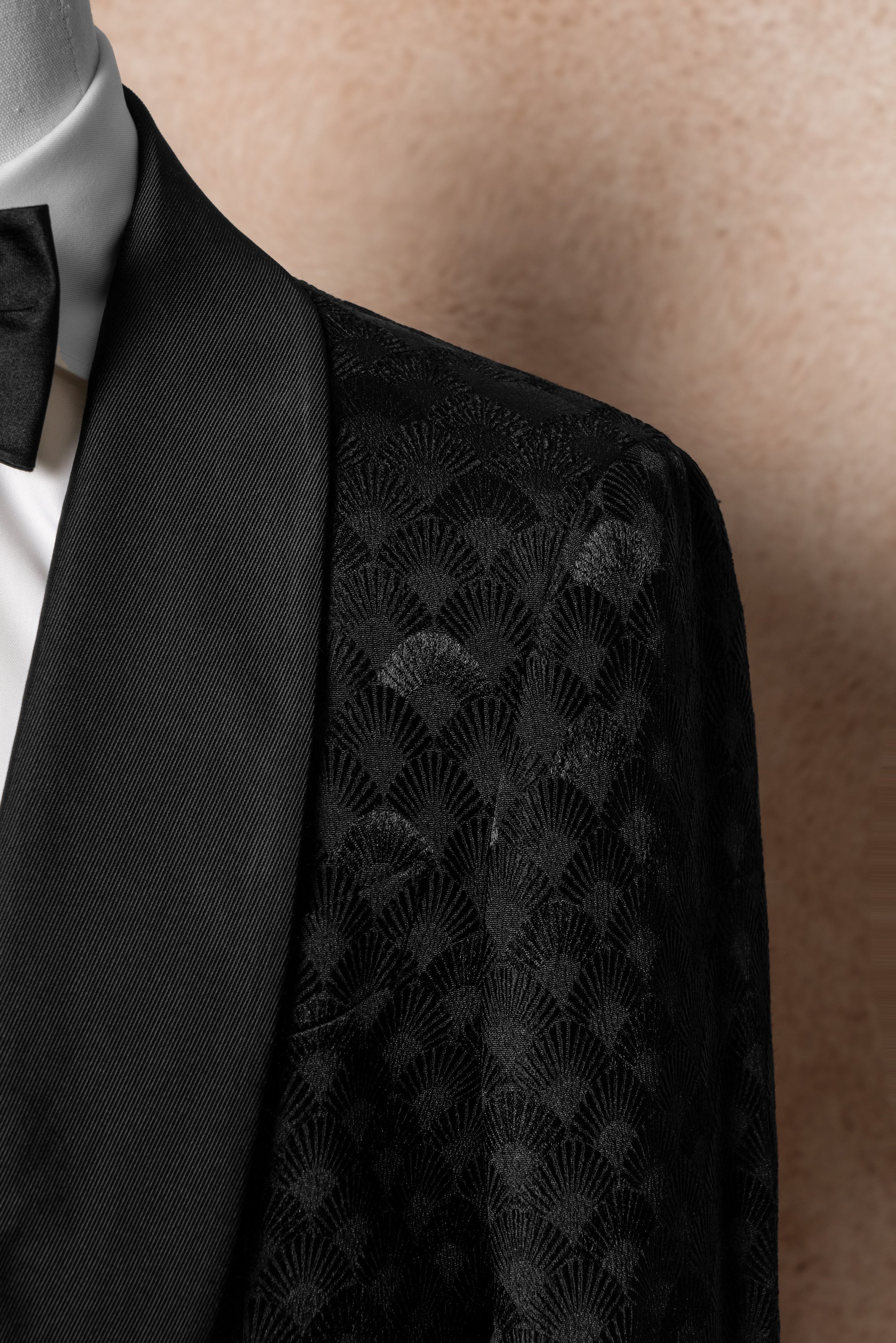 Black Terylene Spandex Shawl Lapel Dinner Jacket #117