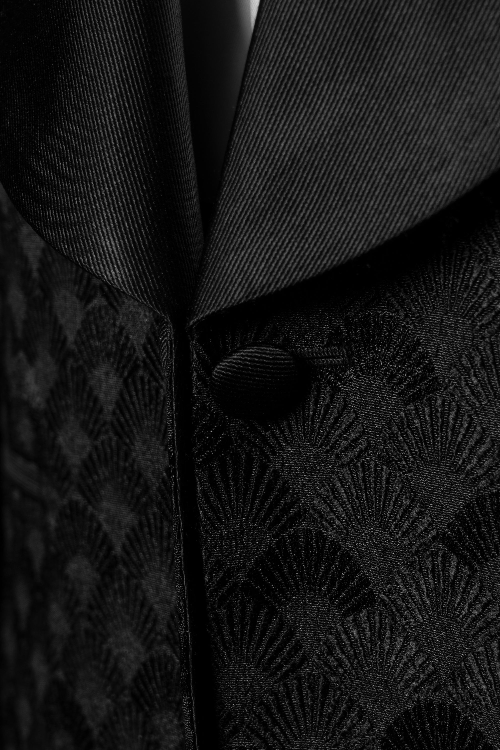 Black Terylene Spandex Shawl Lapel Dinner Jacket #117