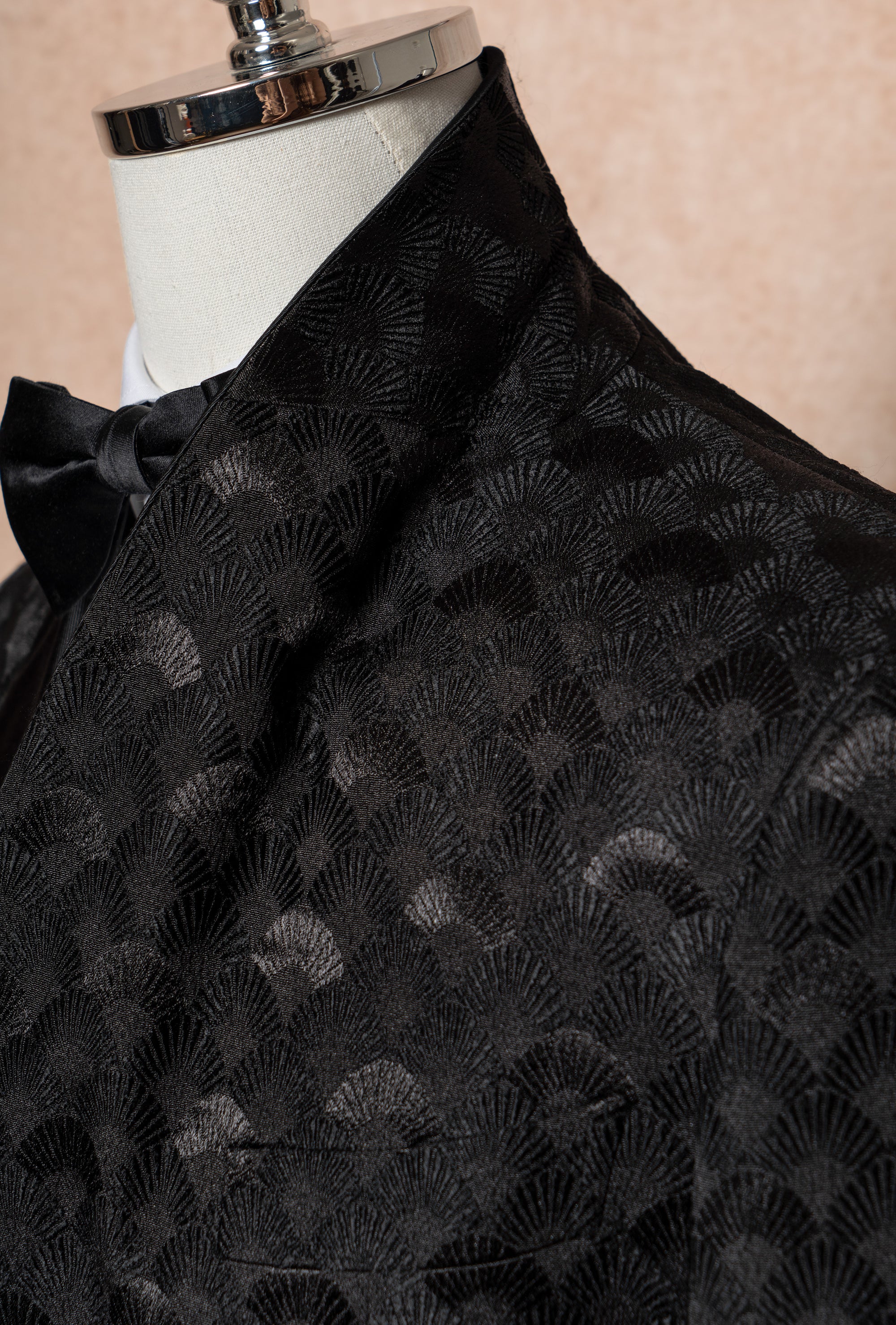 Black Terylene Spandex Shawl Lapel Dinner Jacket #117