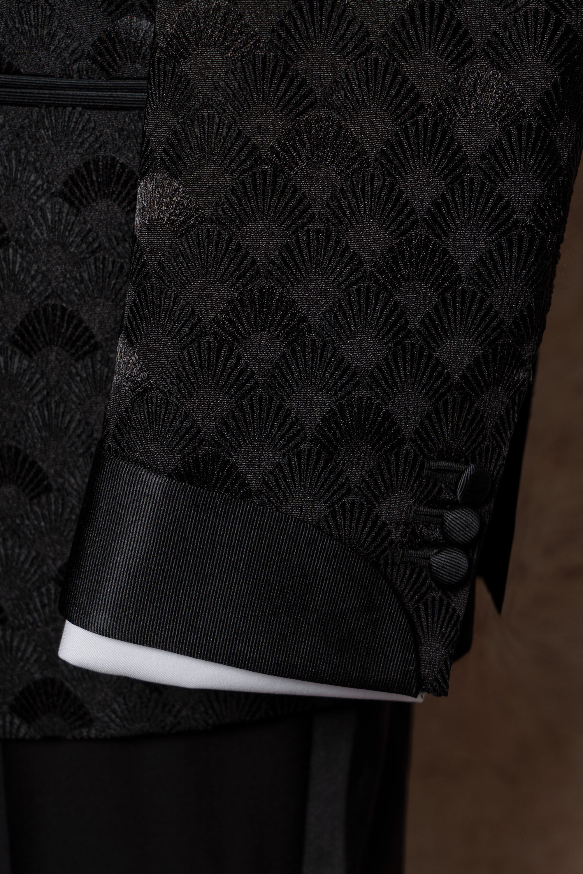 Black Terylene Spandex Shawl Lapel Dinner Jacket #117
