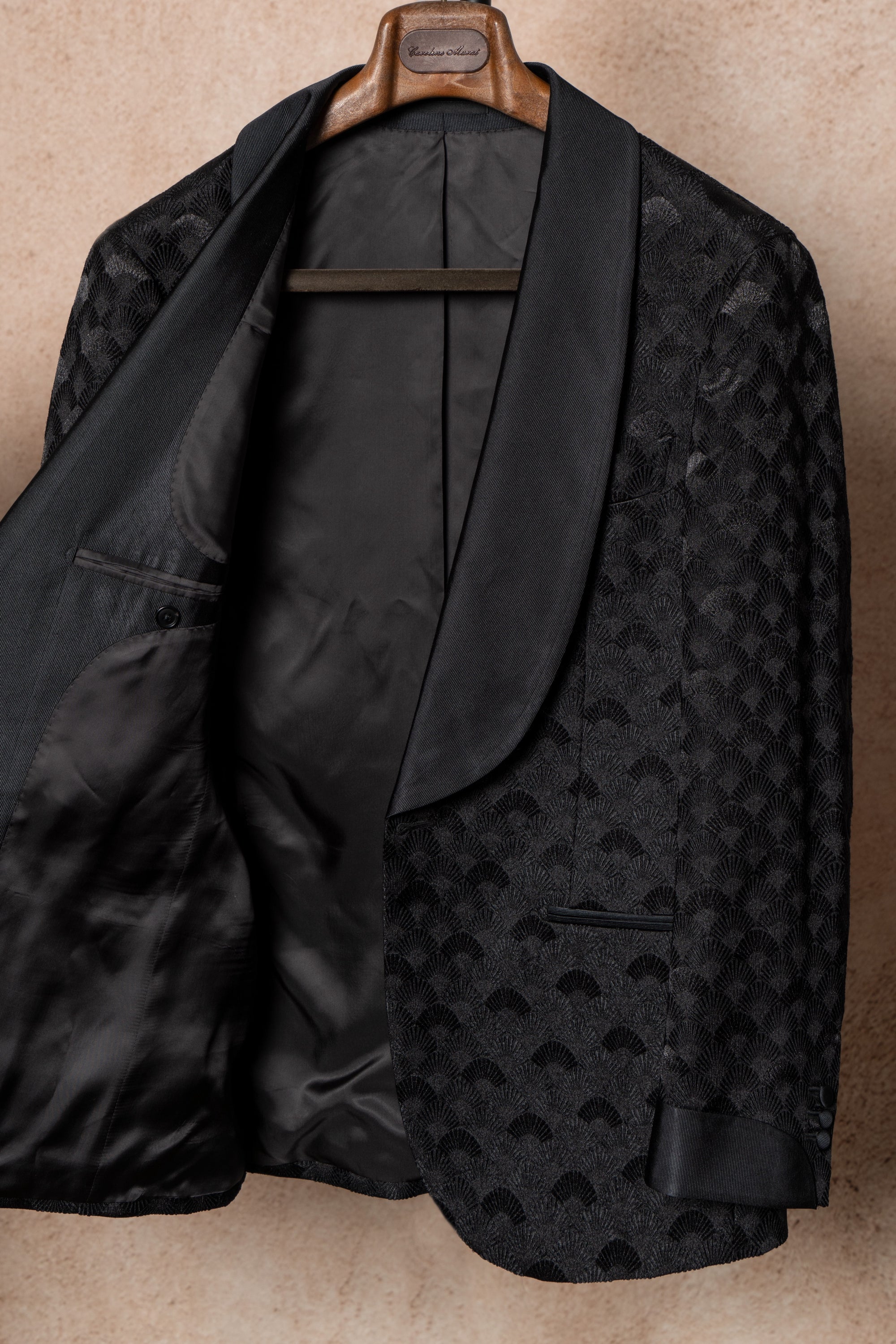 Black Terylene Spandex Shawl Lapel Dinner Jacket #117